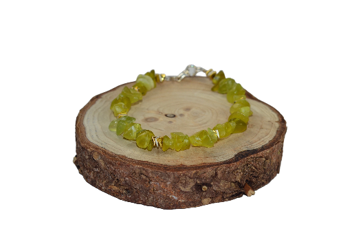 Biżuteria z kamieni naturalnych - Naszyjnik oraz bransoletka z oliwinem- nr kat. 317