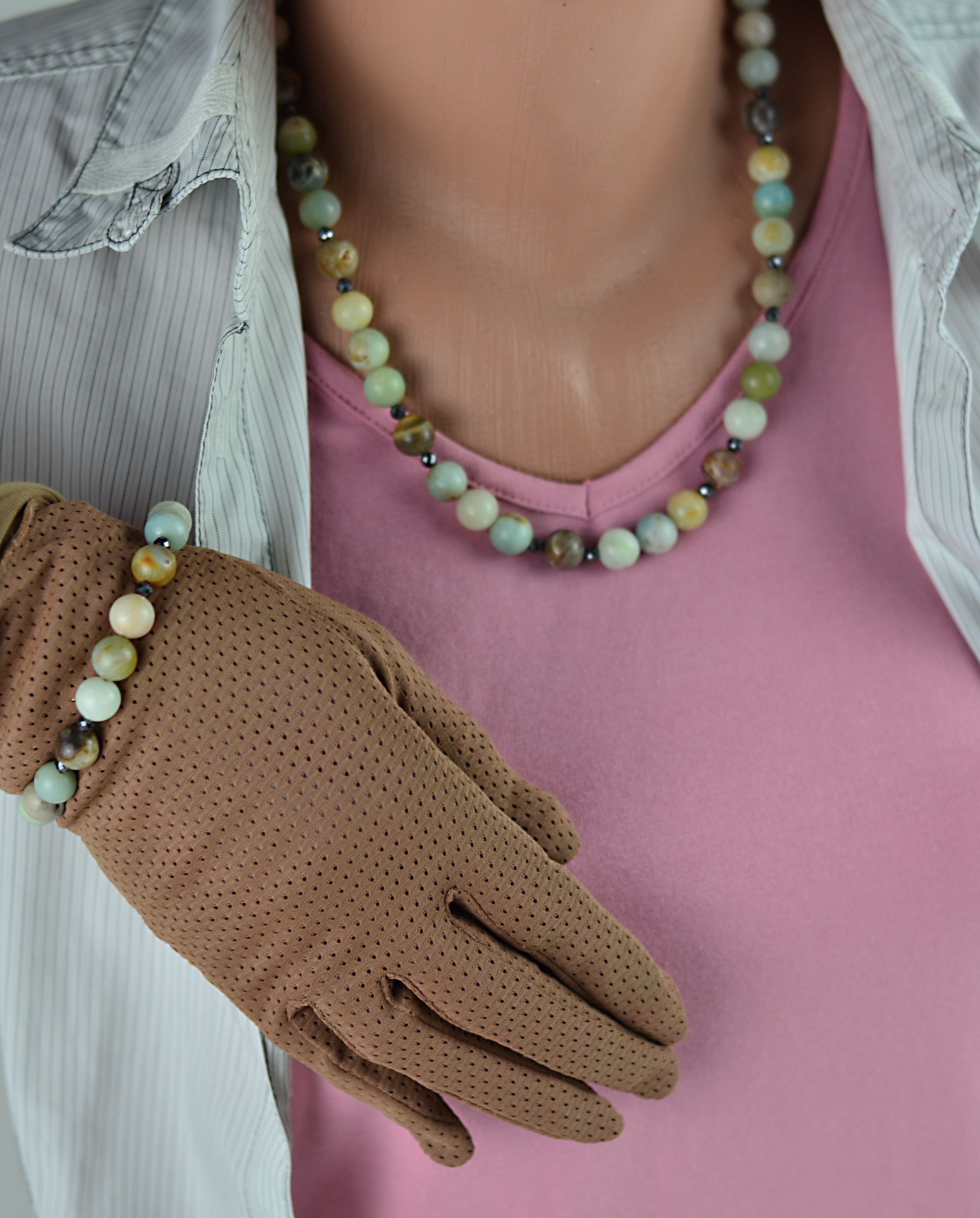 Naszyjnik i bransoletka z amazonitem - nr kat. 314,314a