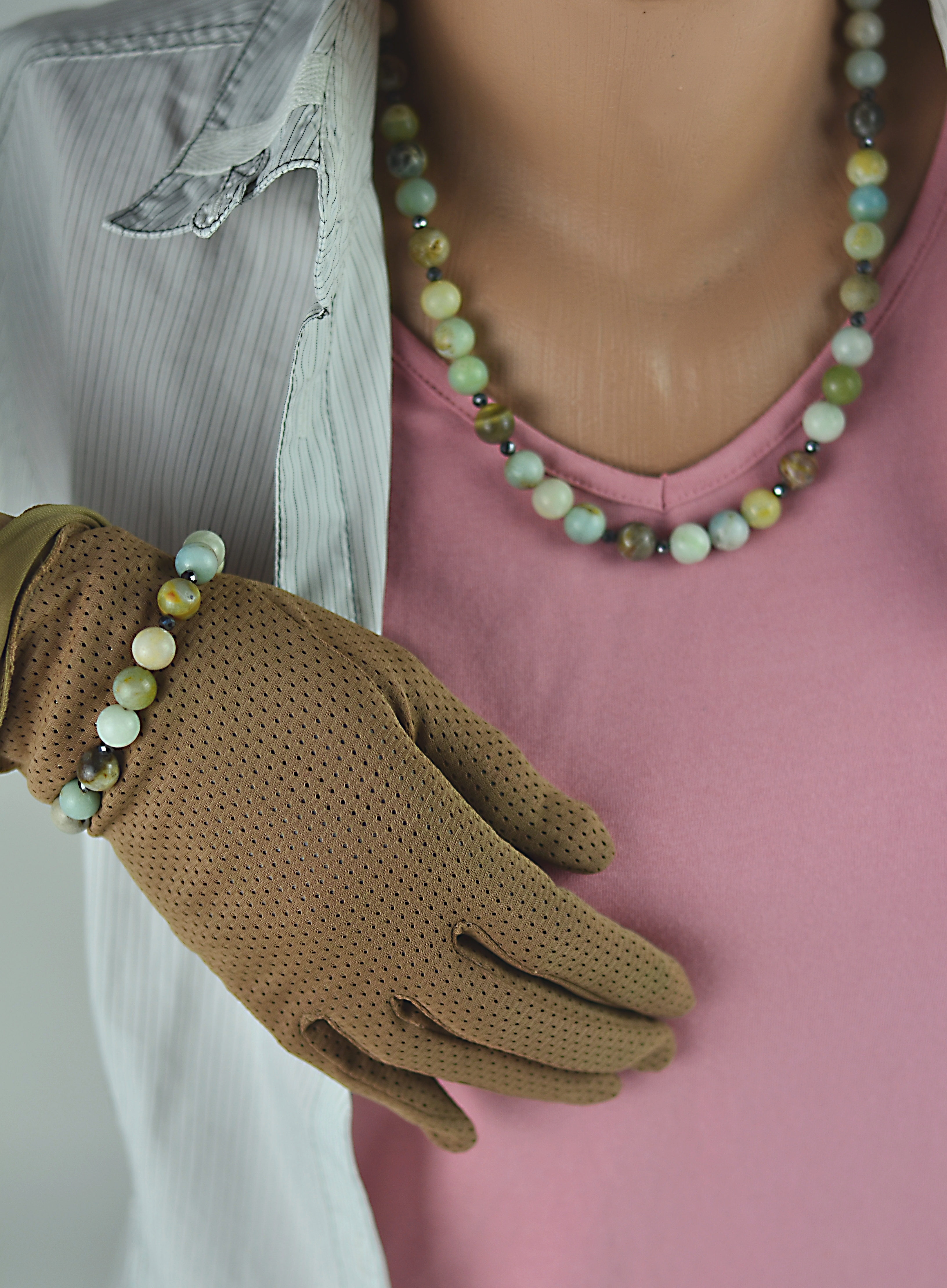 Naszyjnik i bransoletka z amazonitem - nr kat. 314,314a