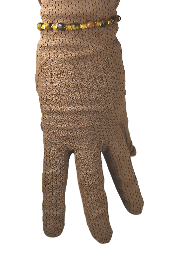 Biżuteria z kamieni naturalnych - Naszyjnik oraz bransoletka z tygrysim okiem i agatem - nr kat. 307