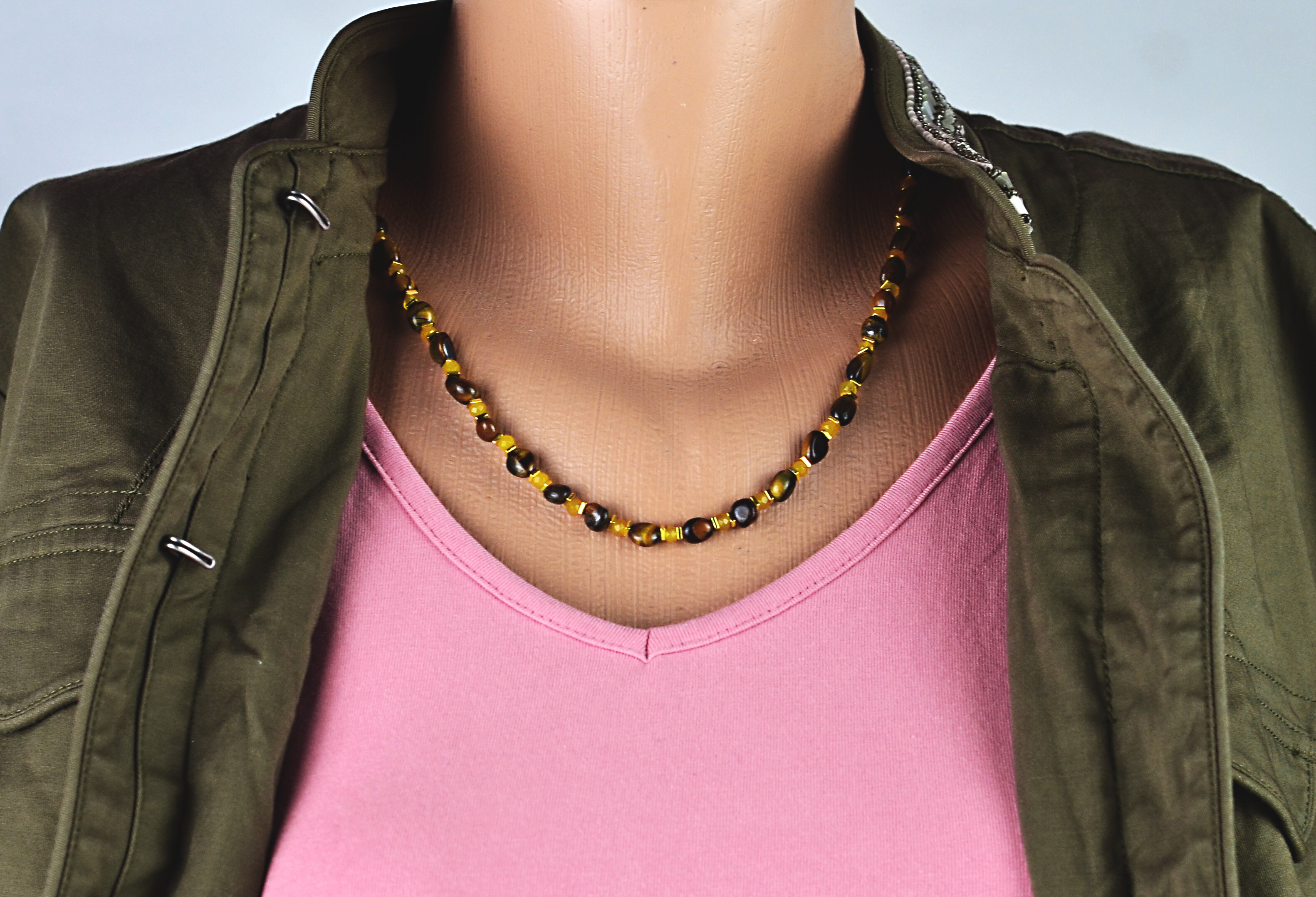 Naszyjnik z tygrysim okiem - nr kat. 307