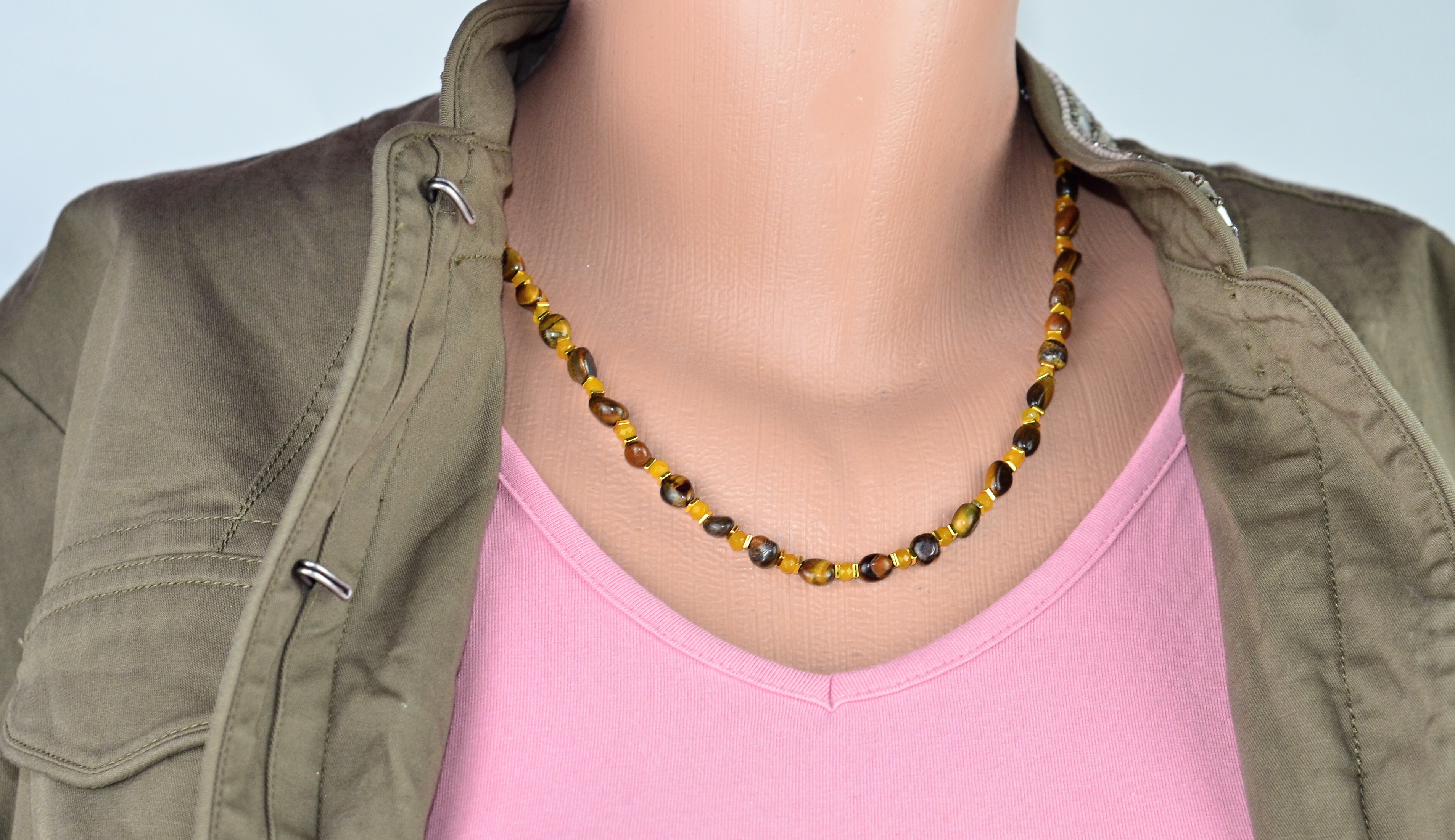 Naszyjnik z tygrysim okiem - nr kat. 307