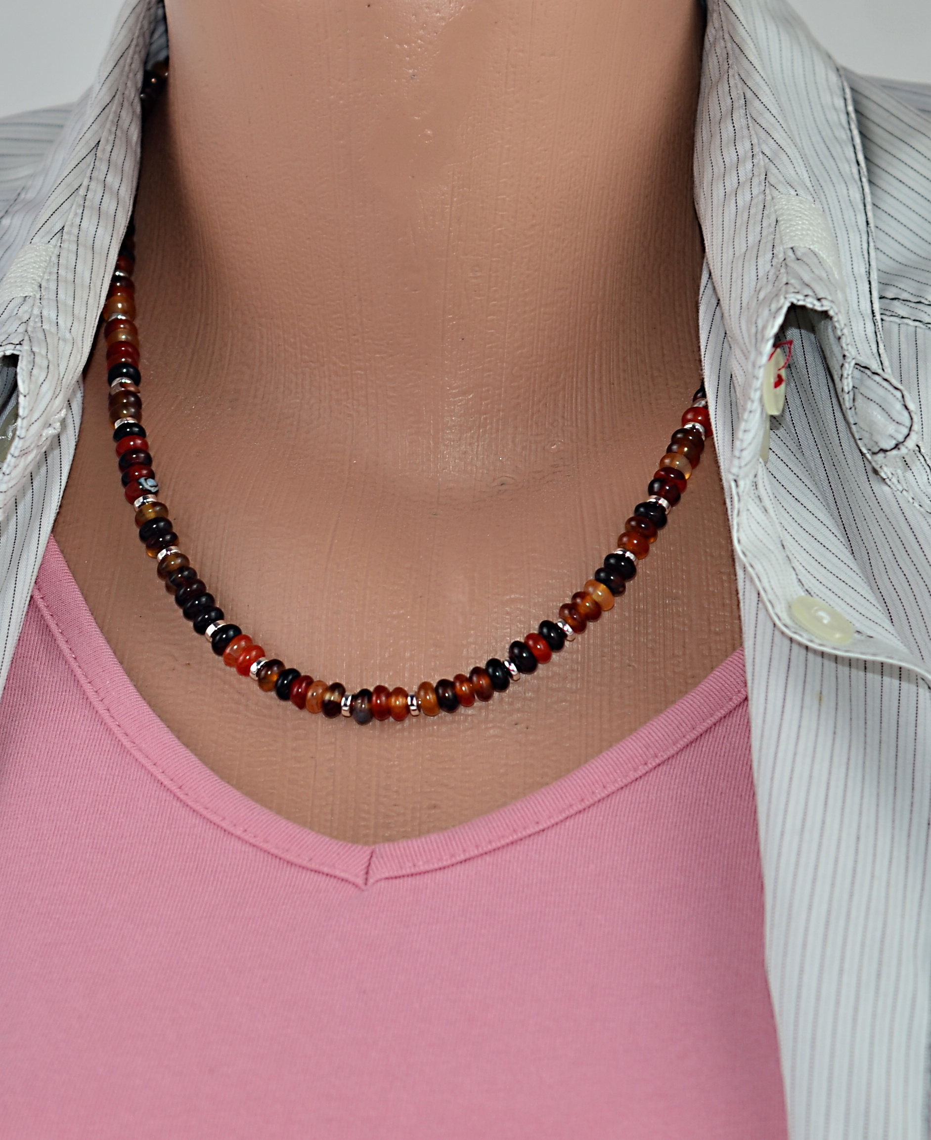 Naszyjnik i bransoletka z agatem - nr kat. 302,302a