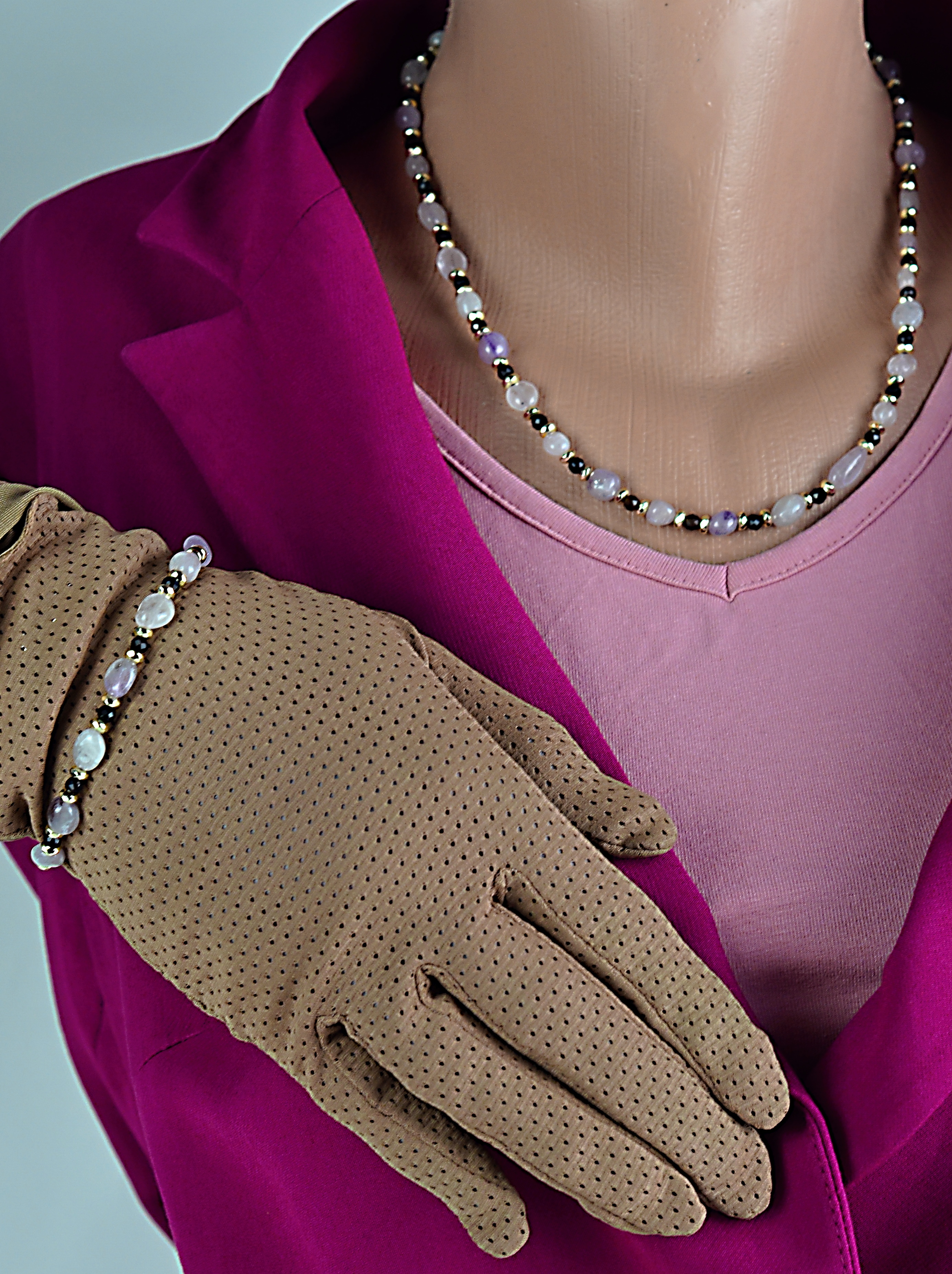 Naszyjnik i bransoletka z ametystem - nr 151,151a