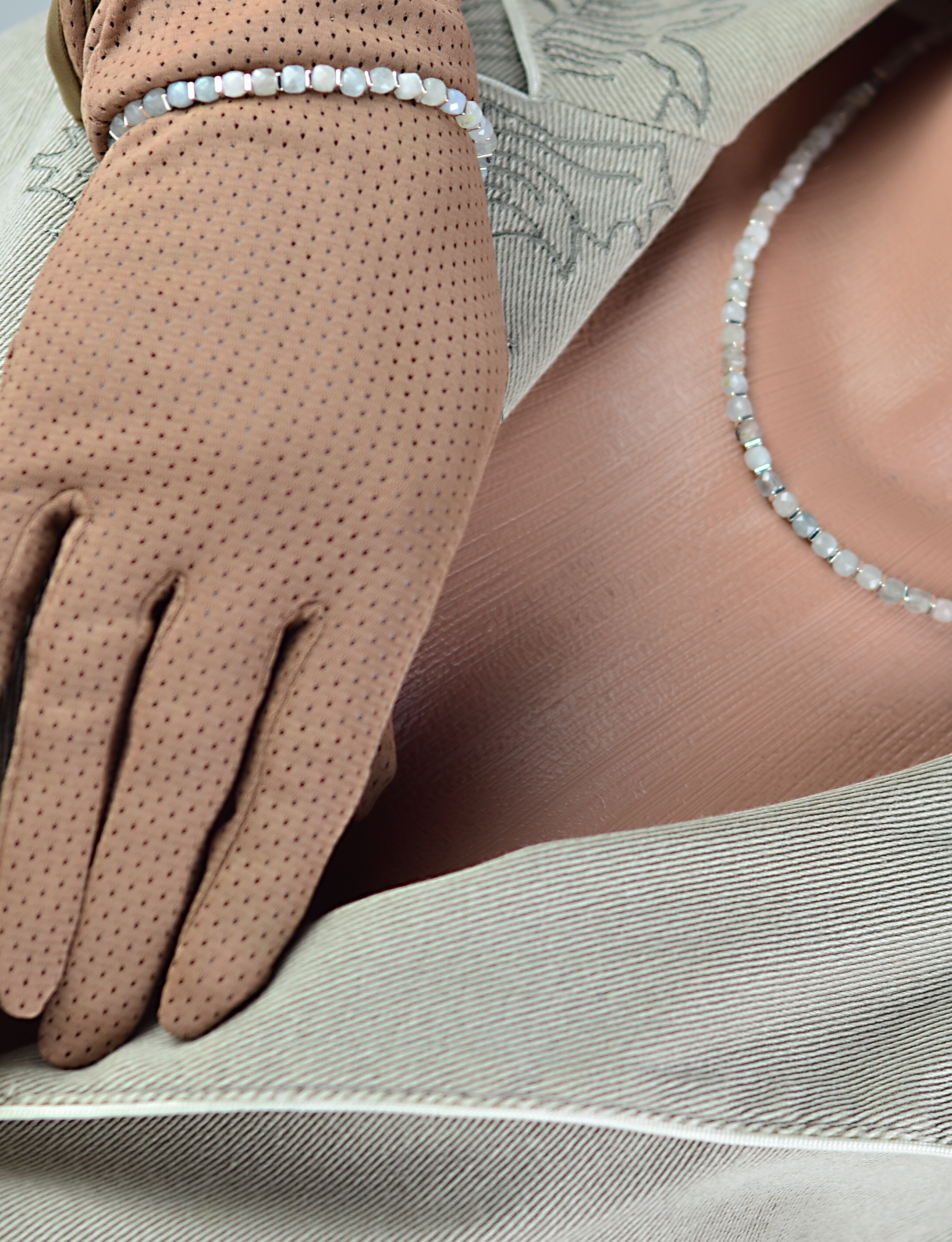 Naszyjnik i bransoletka z akwamarynem - nr kat. 281