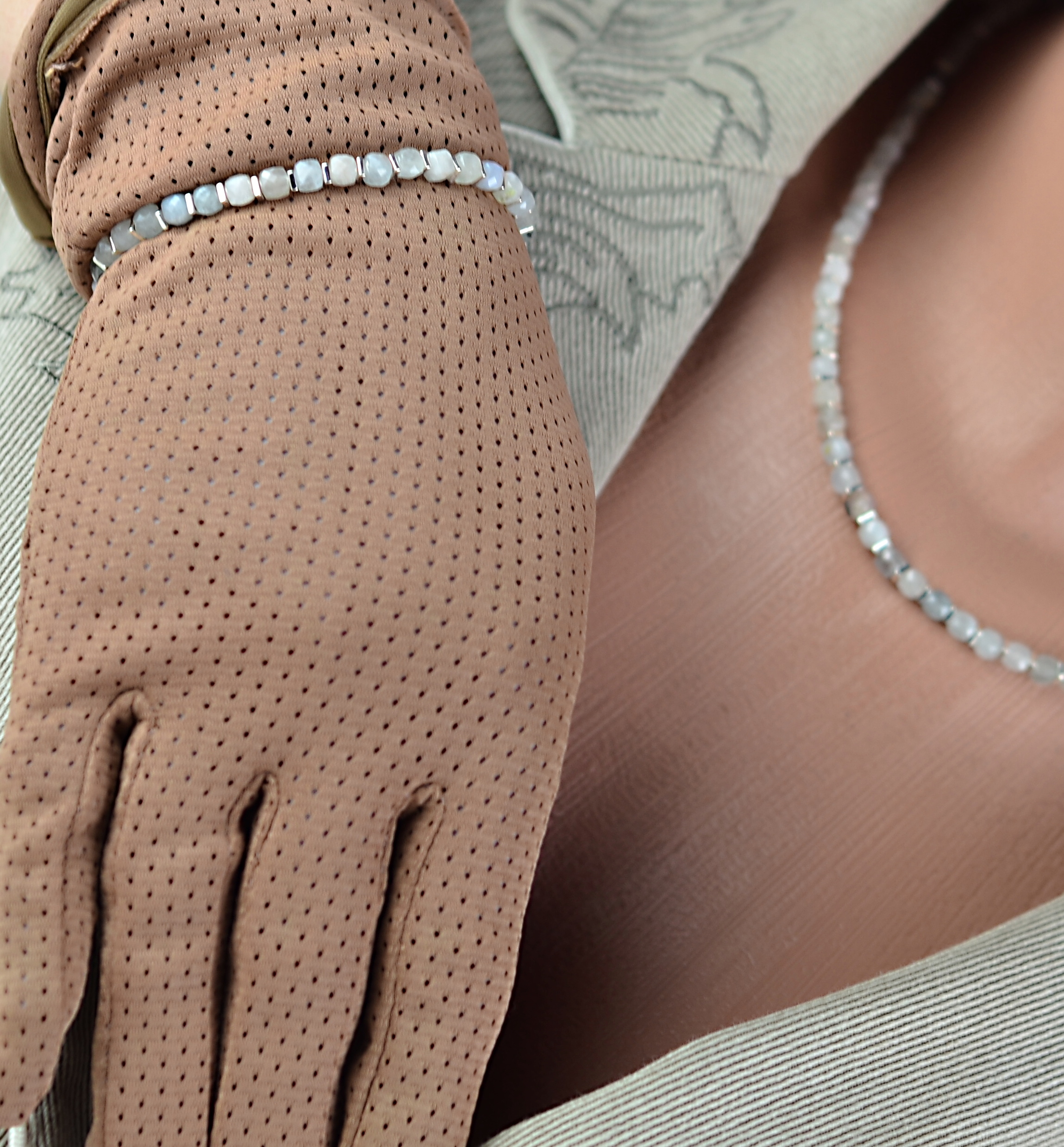 Naszyjnik i bransoletka z akwamarynem - nr kat. 281