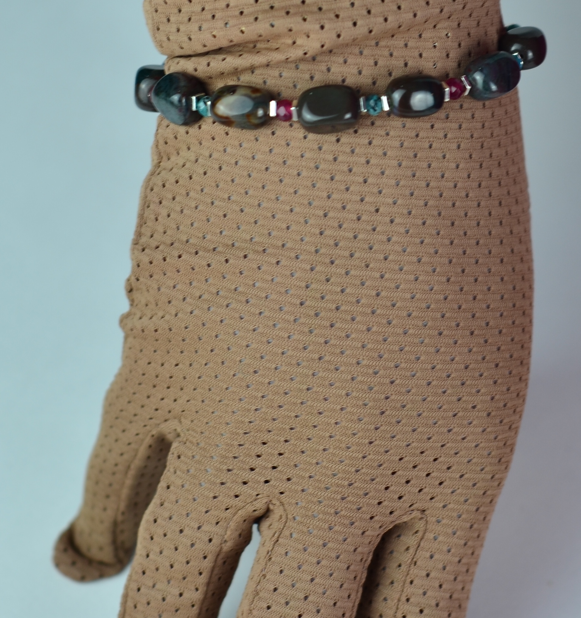 Naszyjnik i bransoletka z agatem - nr kat. 277, 277a