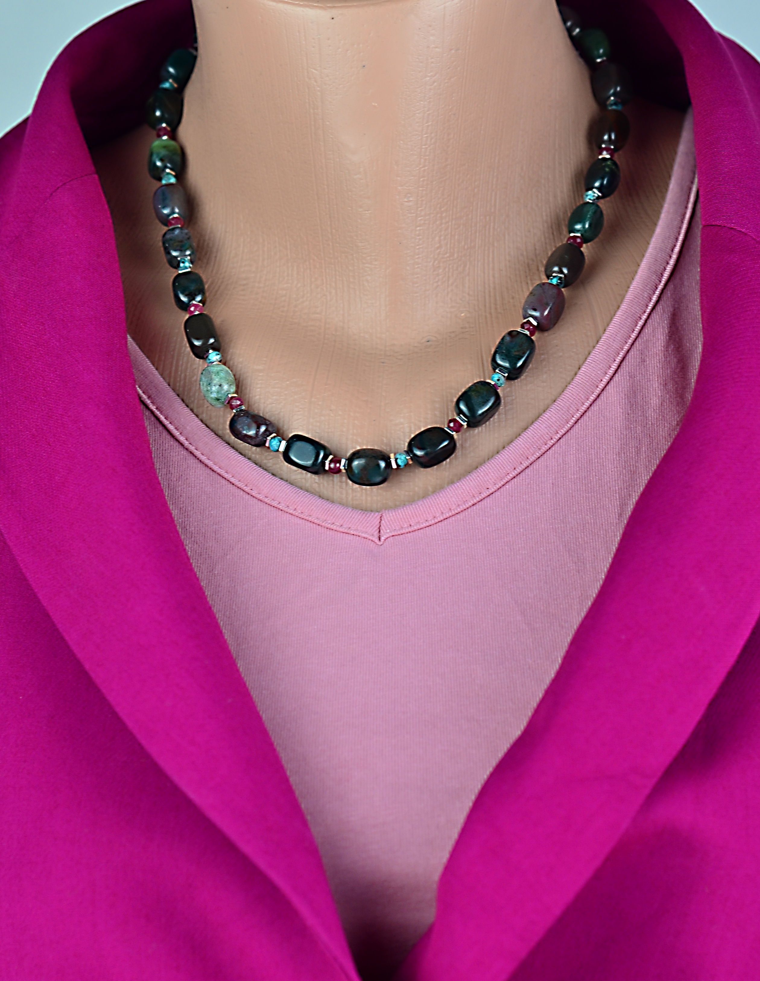 Naszyjnik i bransoletka z agatem - nr kat. 277, 277a