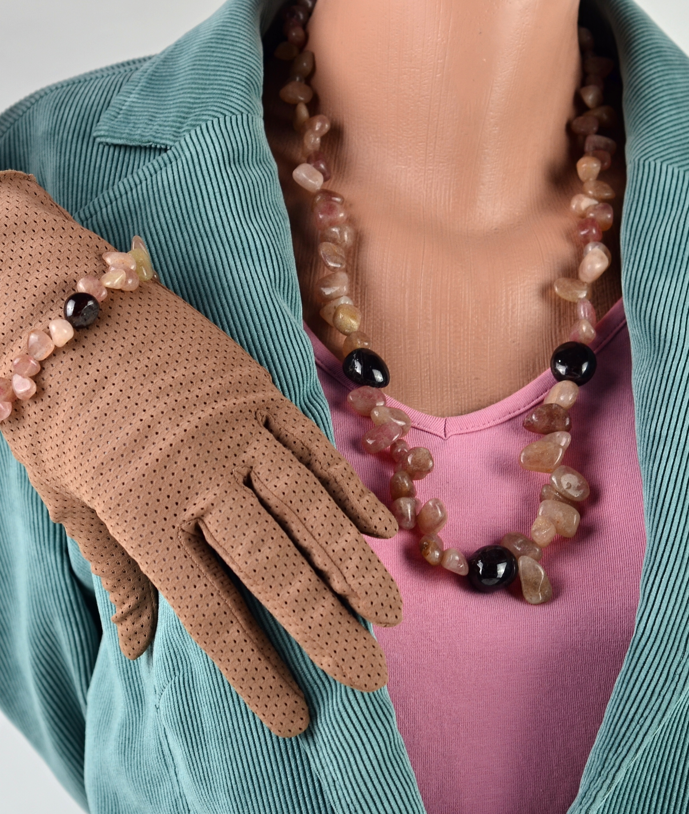 Naszyjnik i bransoletka z kwarcem - nr kat. 293, 283a