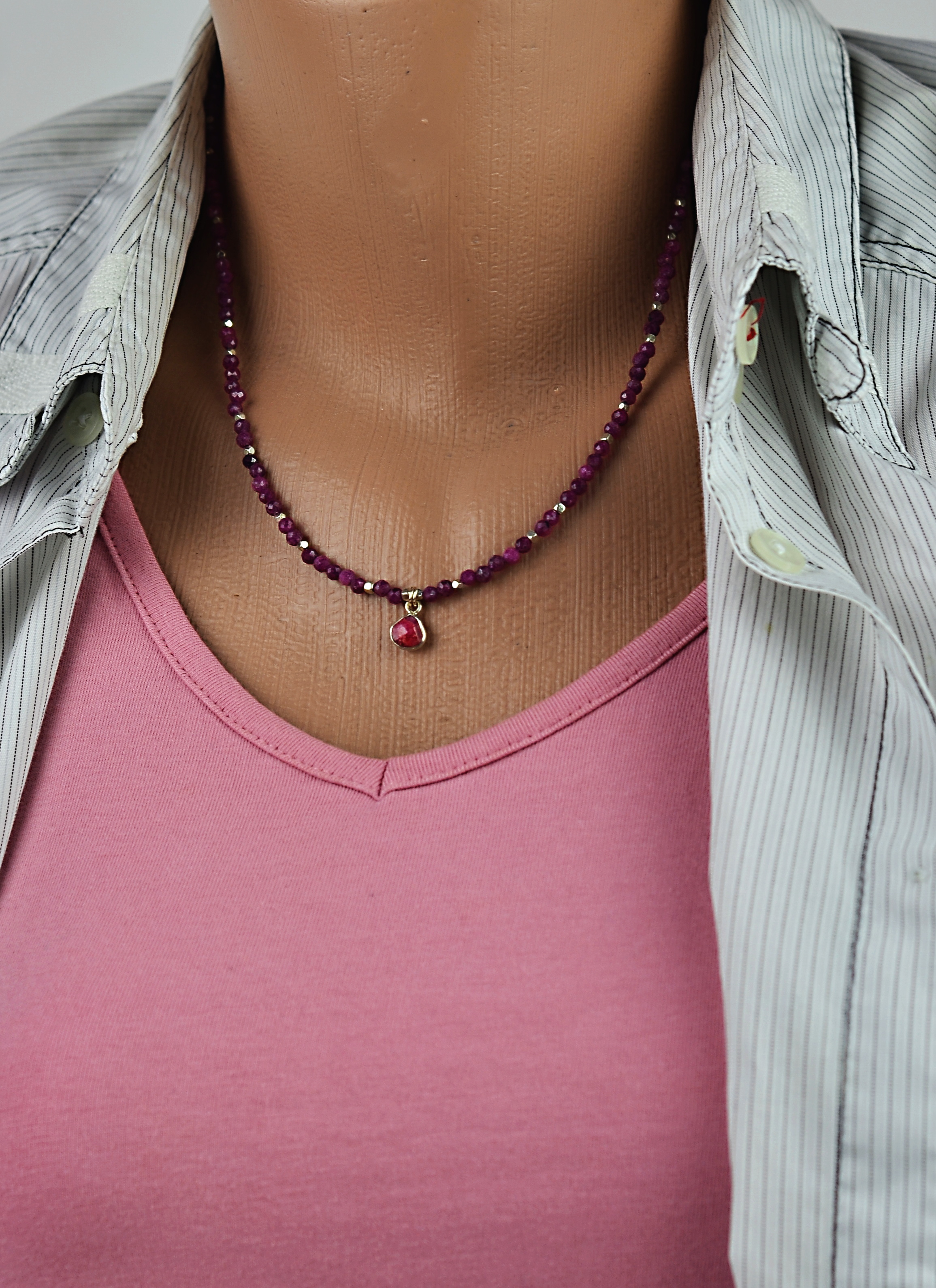 Naszyjnik z rubinem - nr kat. 173