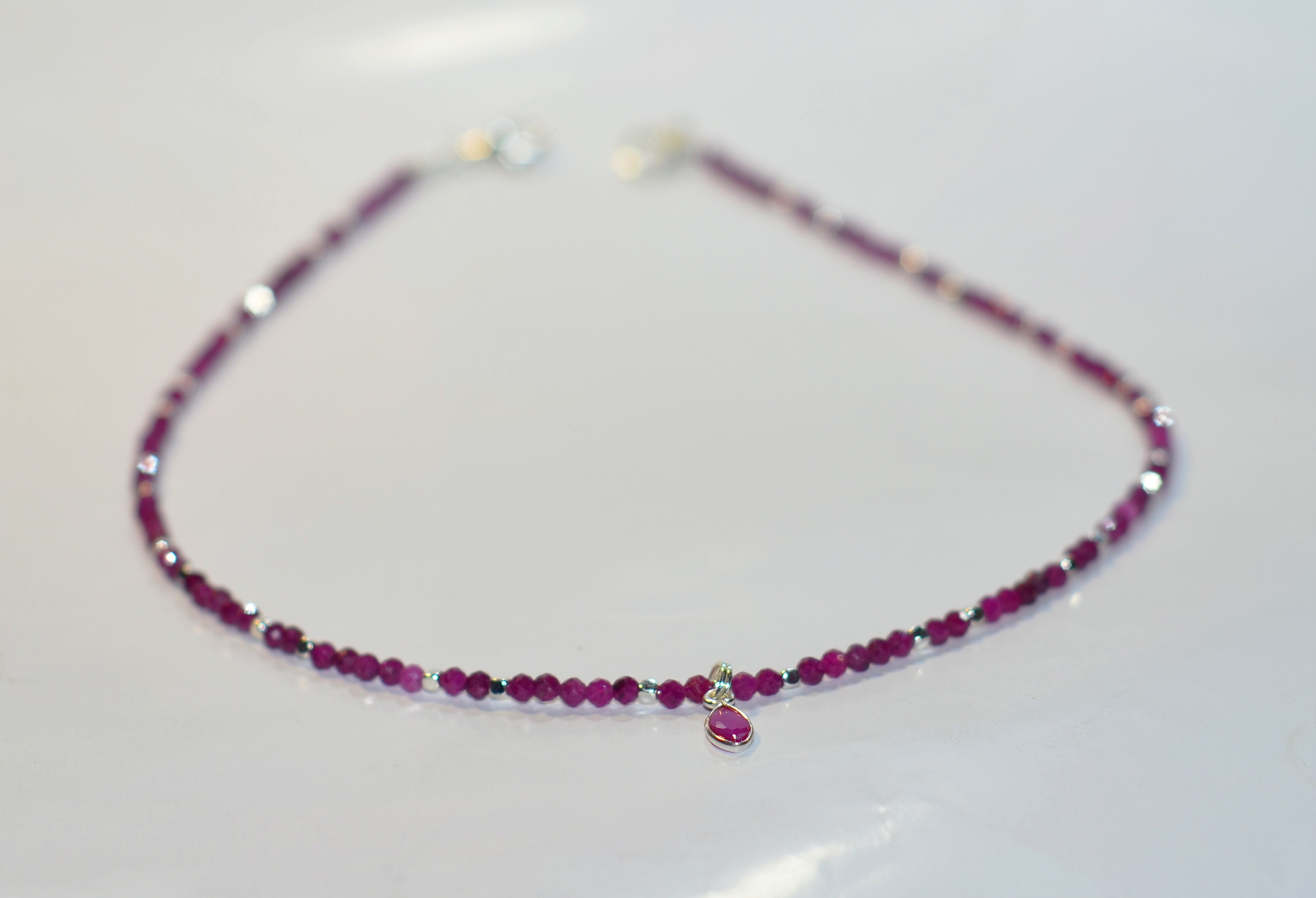 Naszyjnik i bransoletka z rubinem - nr kat. 173, 173a