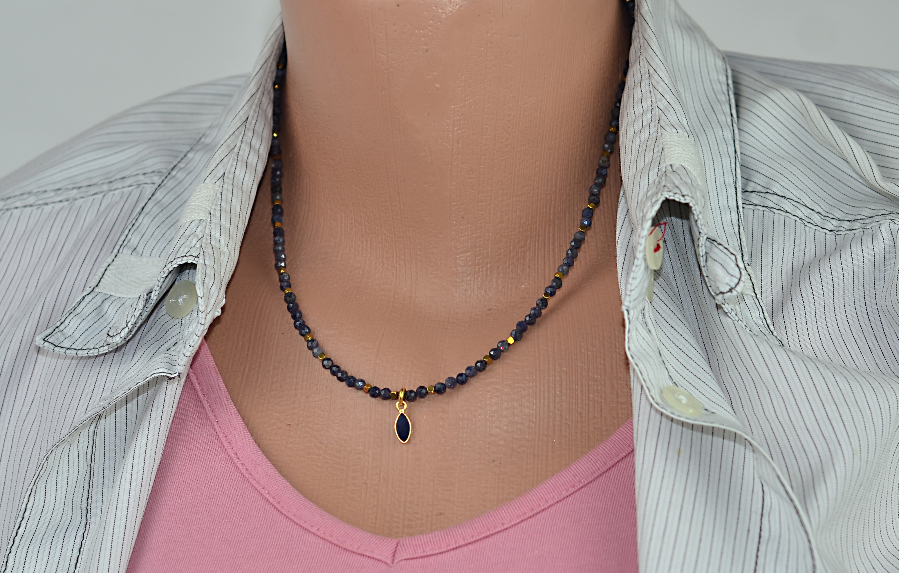 Naszyjnik z szafirem - nr kat. 174