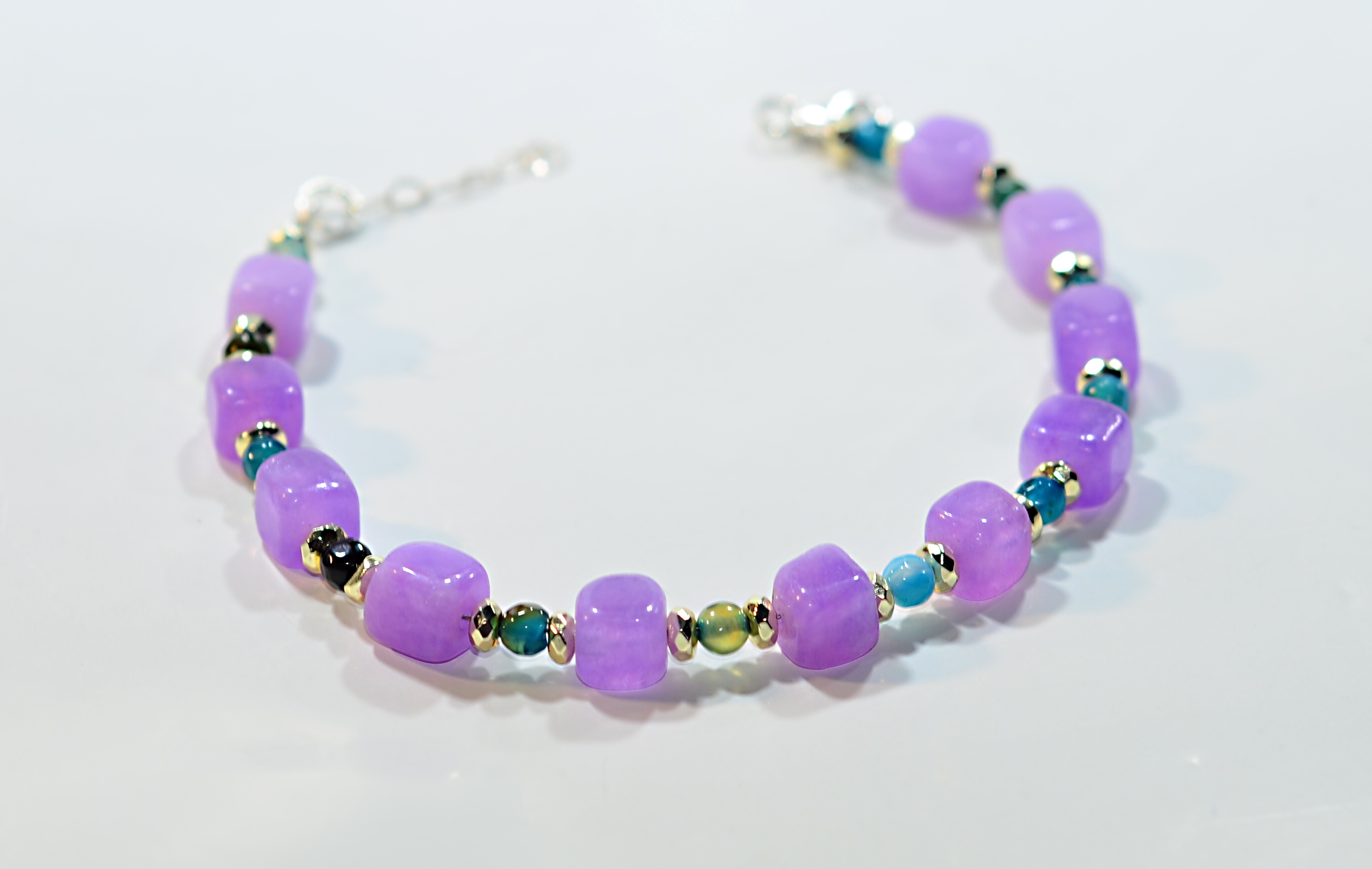 Biżuteria z kamieni naturalnych - bransoletka z ametystem - nr kat. 283a