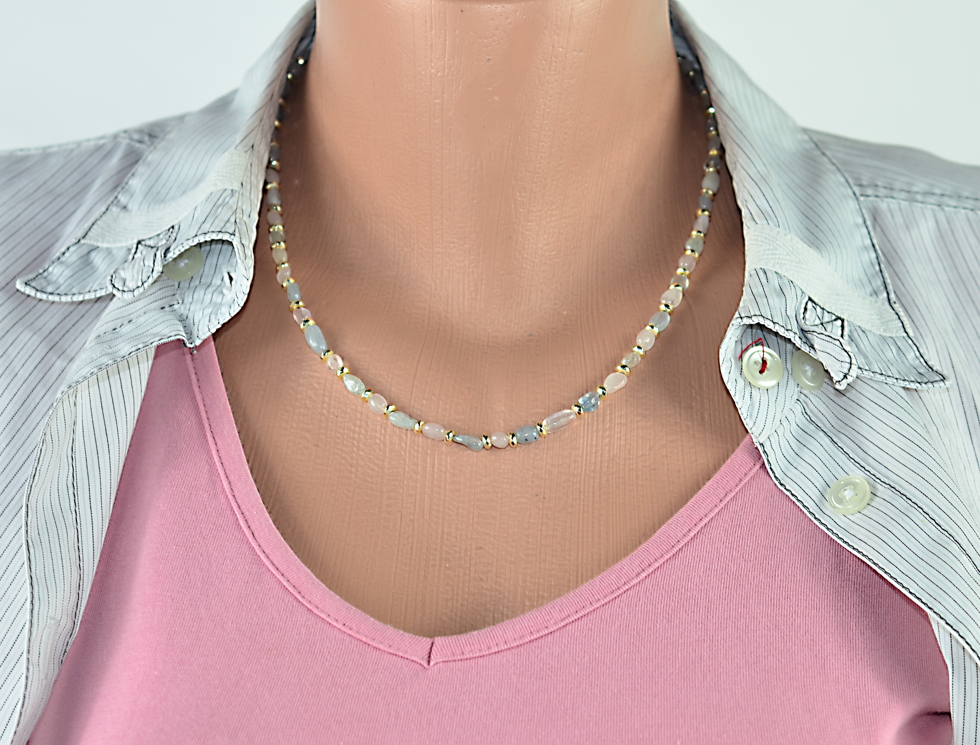 Naszyjnik z morganitem - nr kat. 284a