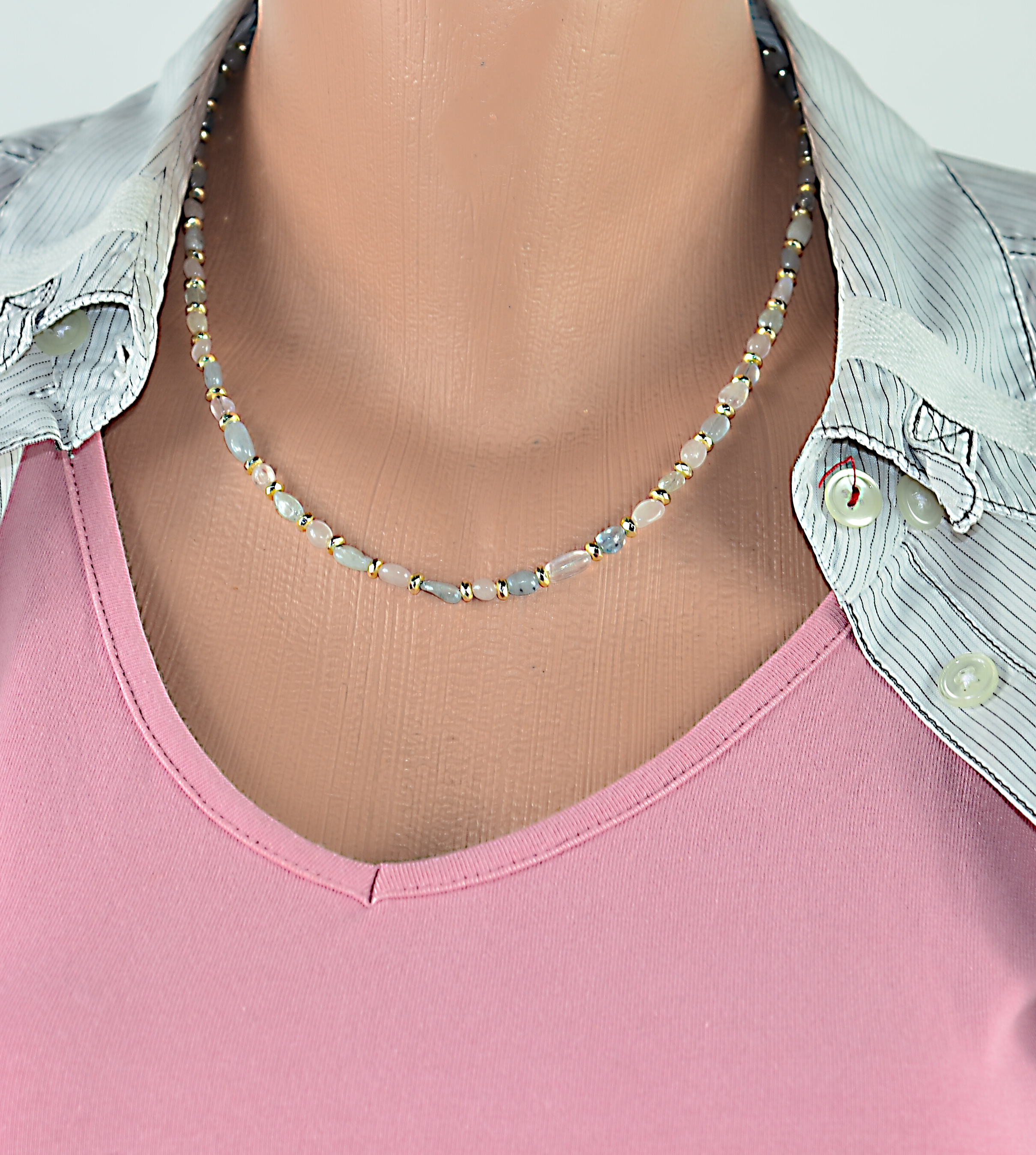 Naszyjnik z morganitem - nr kat. 284a