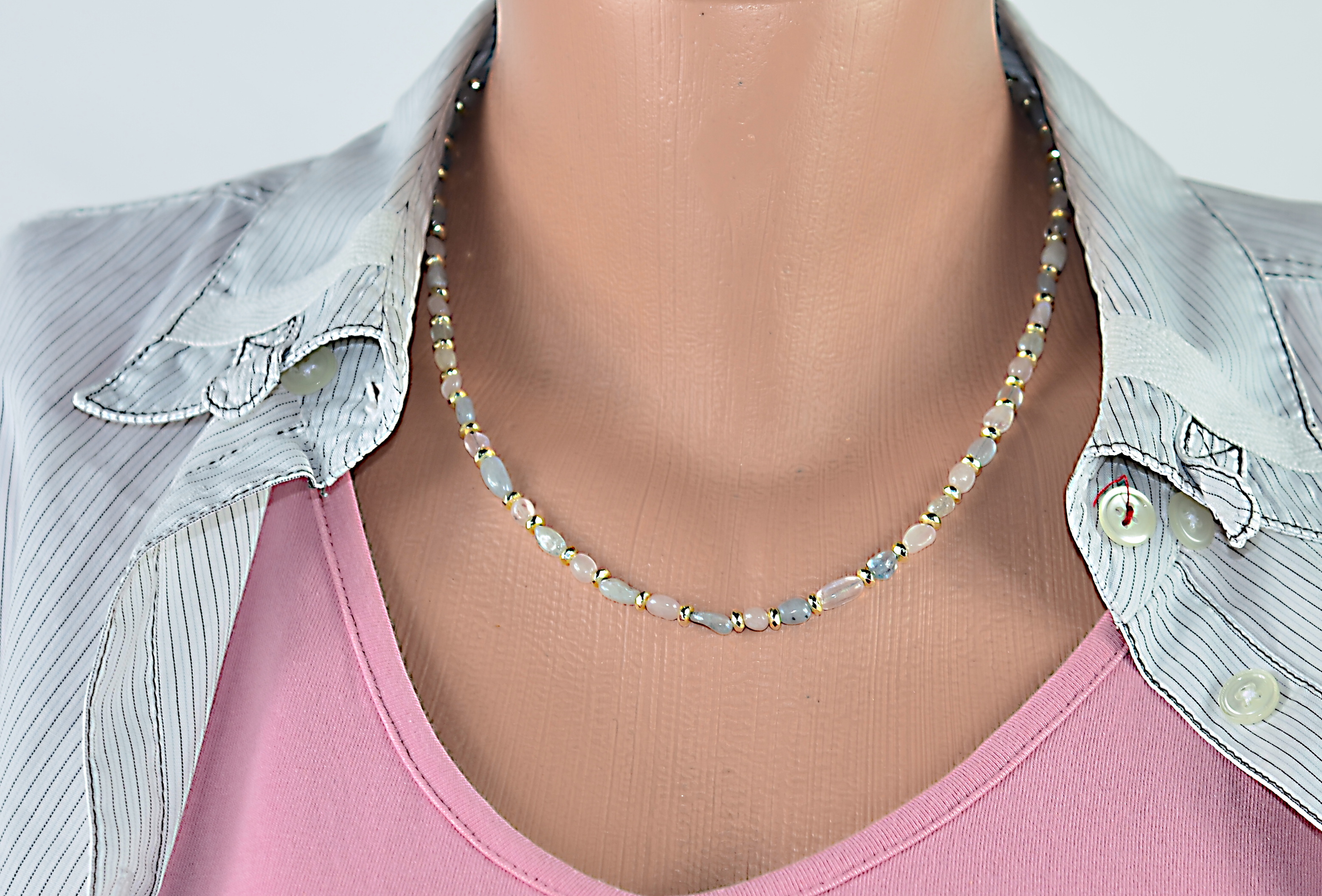 Naszyjnik z morganitem - nr kat. 284a