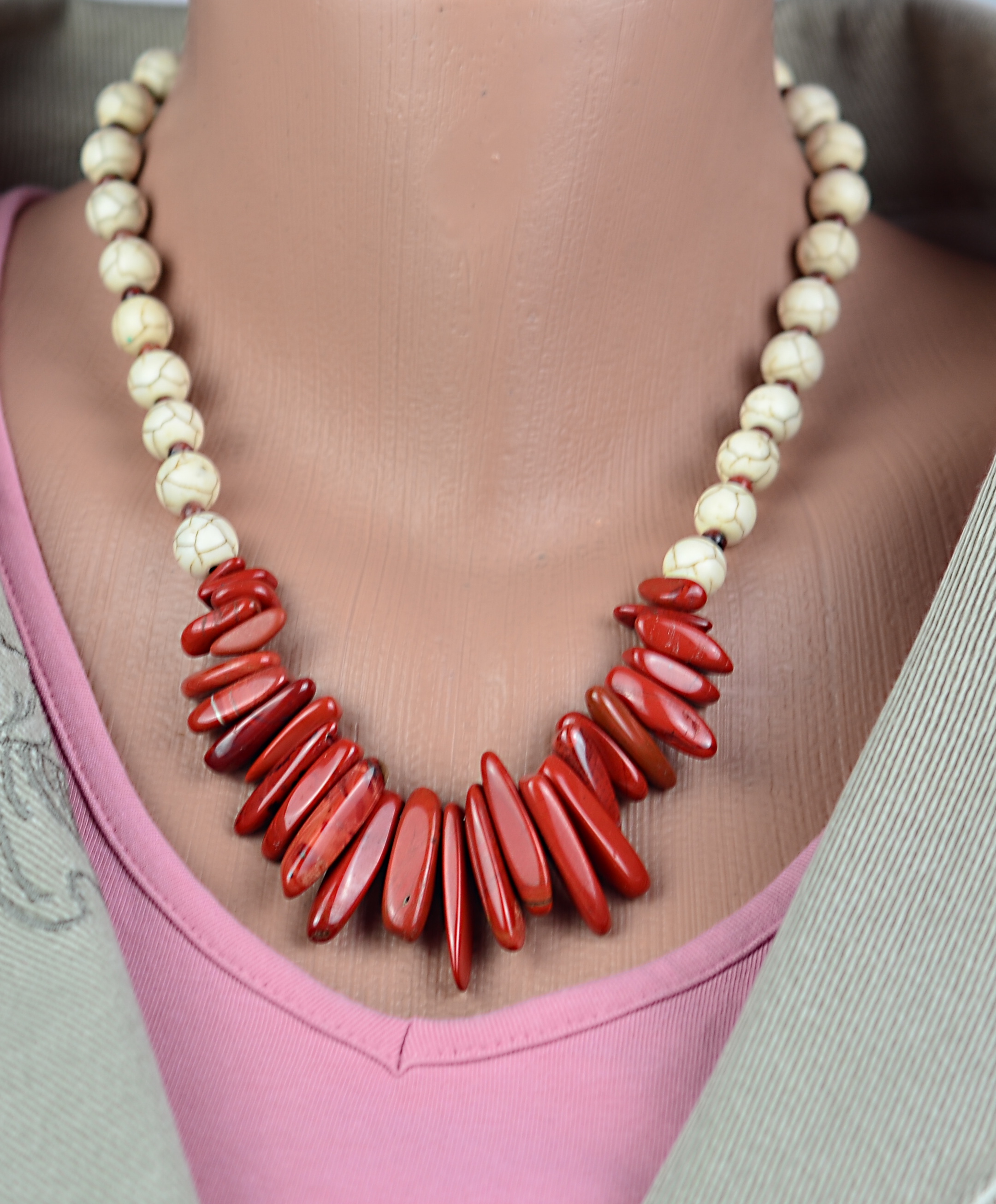 Naszyjnik i bransoletka z jaspisem - nr. 50, 50a