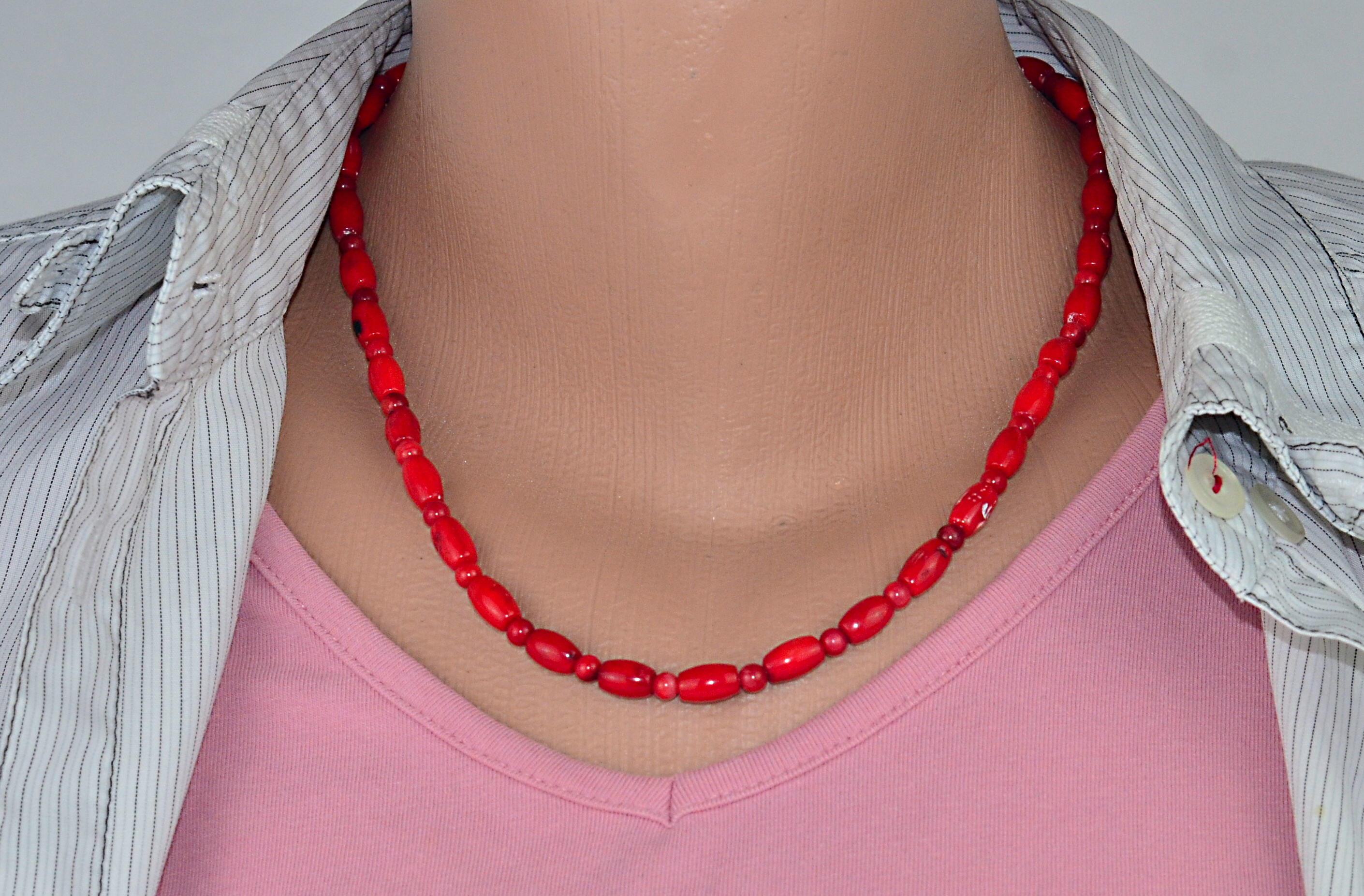 Naszyjnik i bransoletka z koralem - nr kat. 3