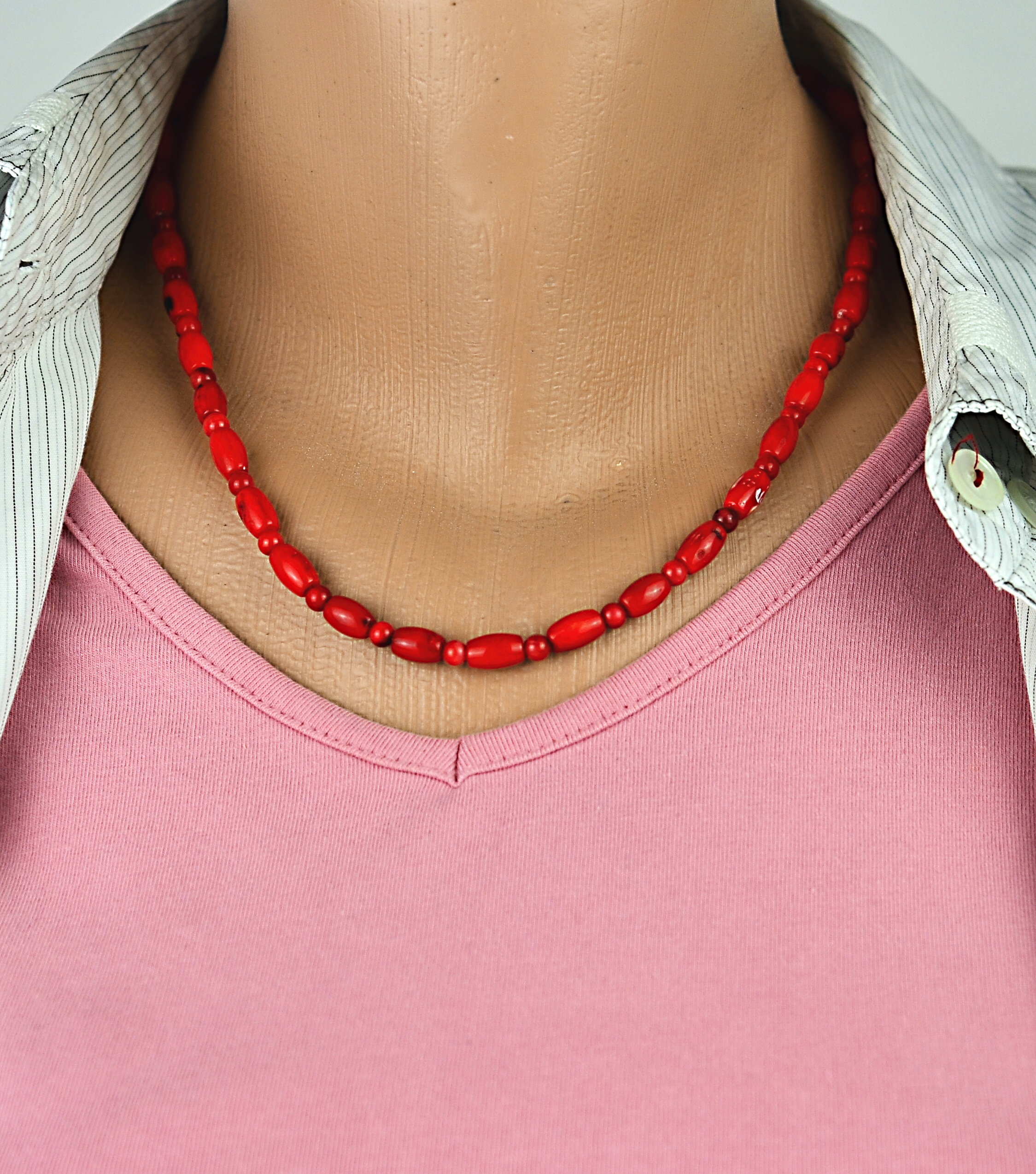 Naszyjnik i bransoletka z koralem - nr kat. 3