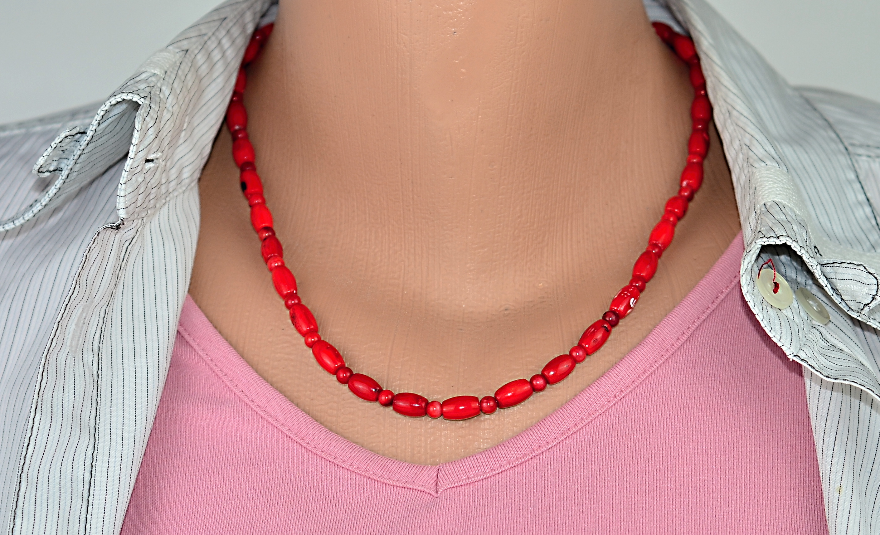 Naszyjnik i bransoletka z koralem - nr kat. 3