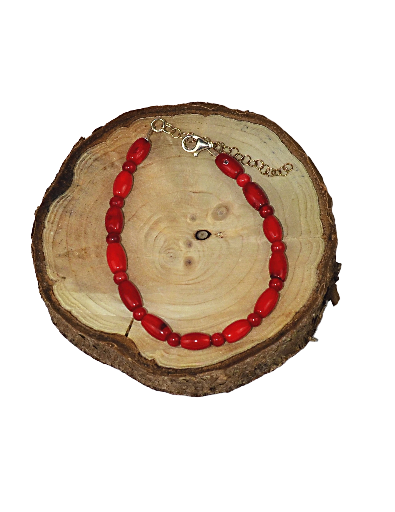 Biżuteria z kamieni naturalnych - bransoletka z koralem - nr kat. 3a