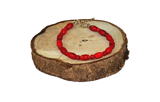 Biżuteria z kamieni naturalnych - bransoletka z koralem - nr kat. 3a