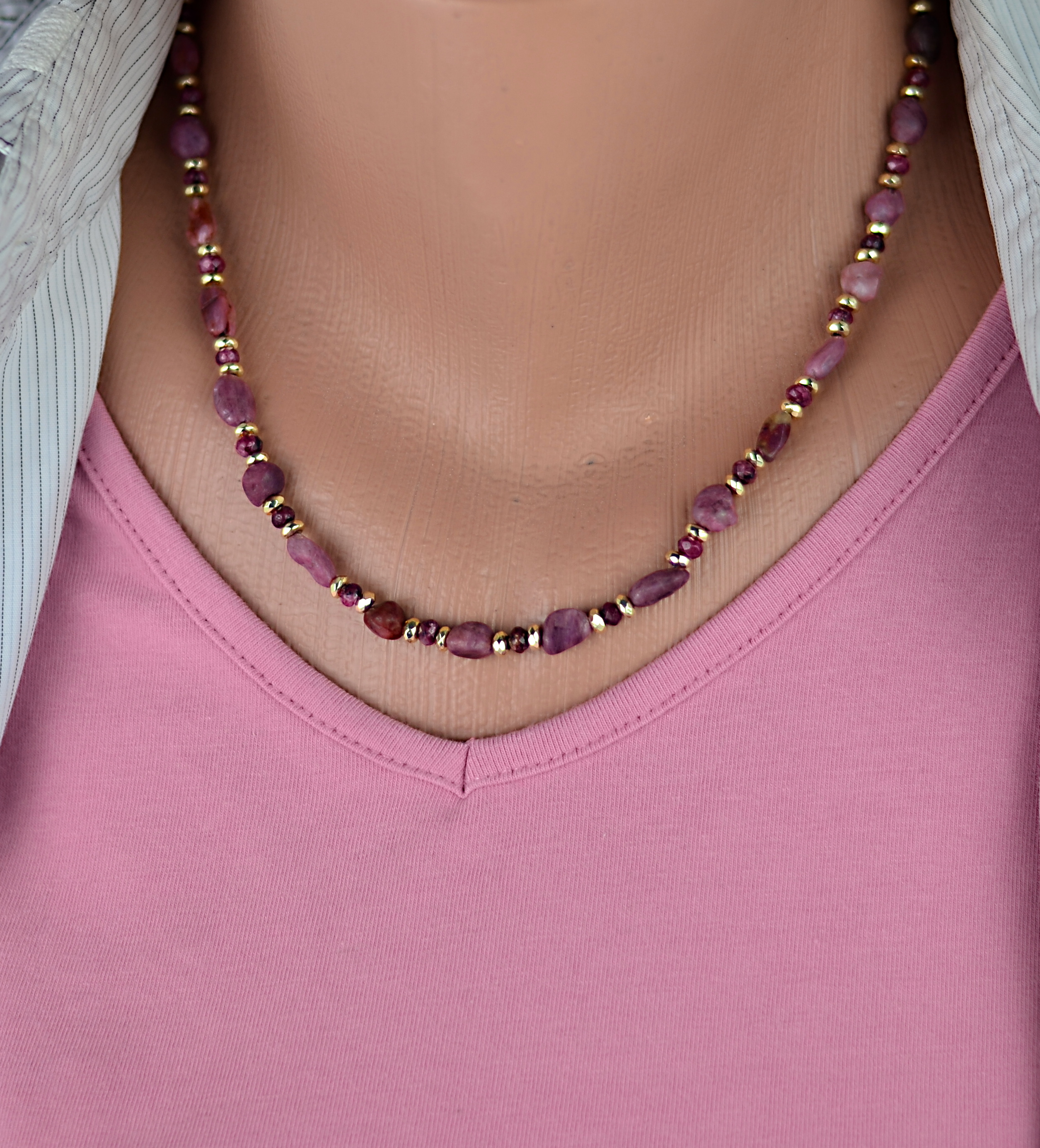 Naszyjnik  z "rubinem z szafirem" - nr kat. 273