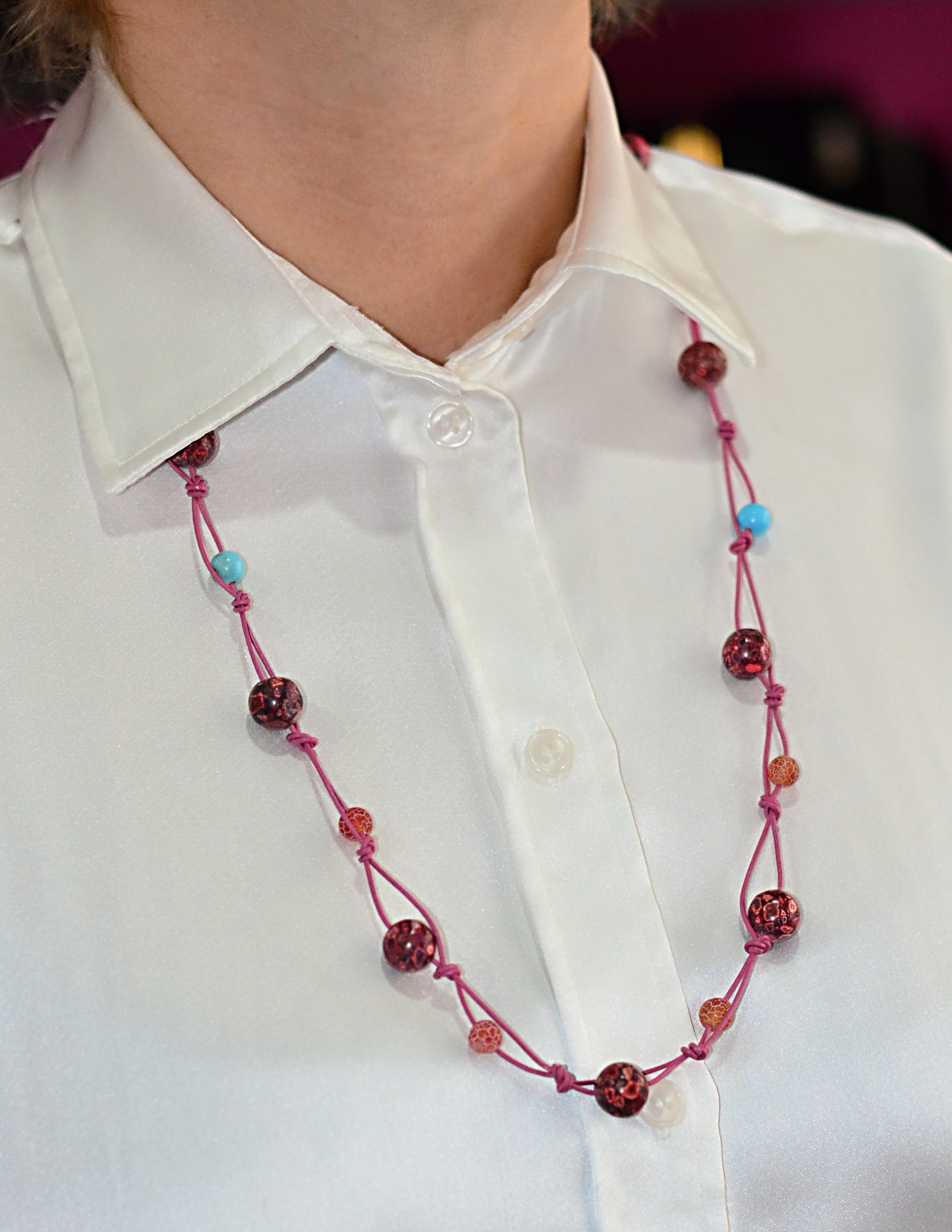 Naszyjnik na rzemieniu - nr kat. 250