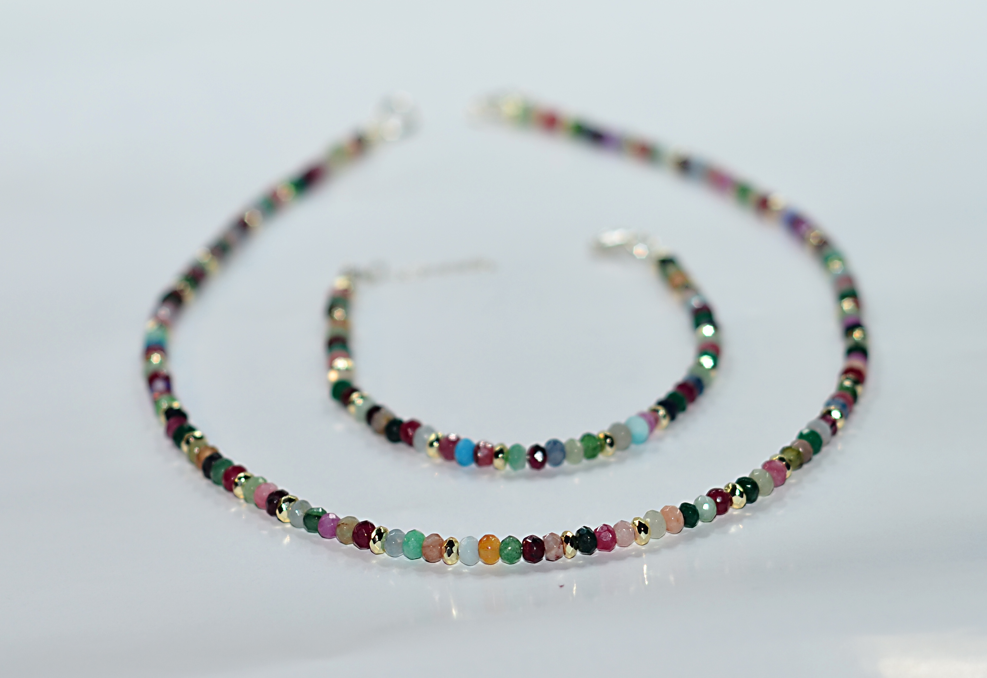 Naszyjnik i bransoletka z jadeitem - nr kat. 235, 235a