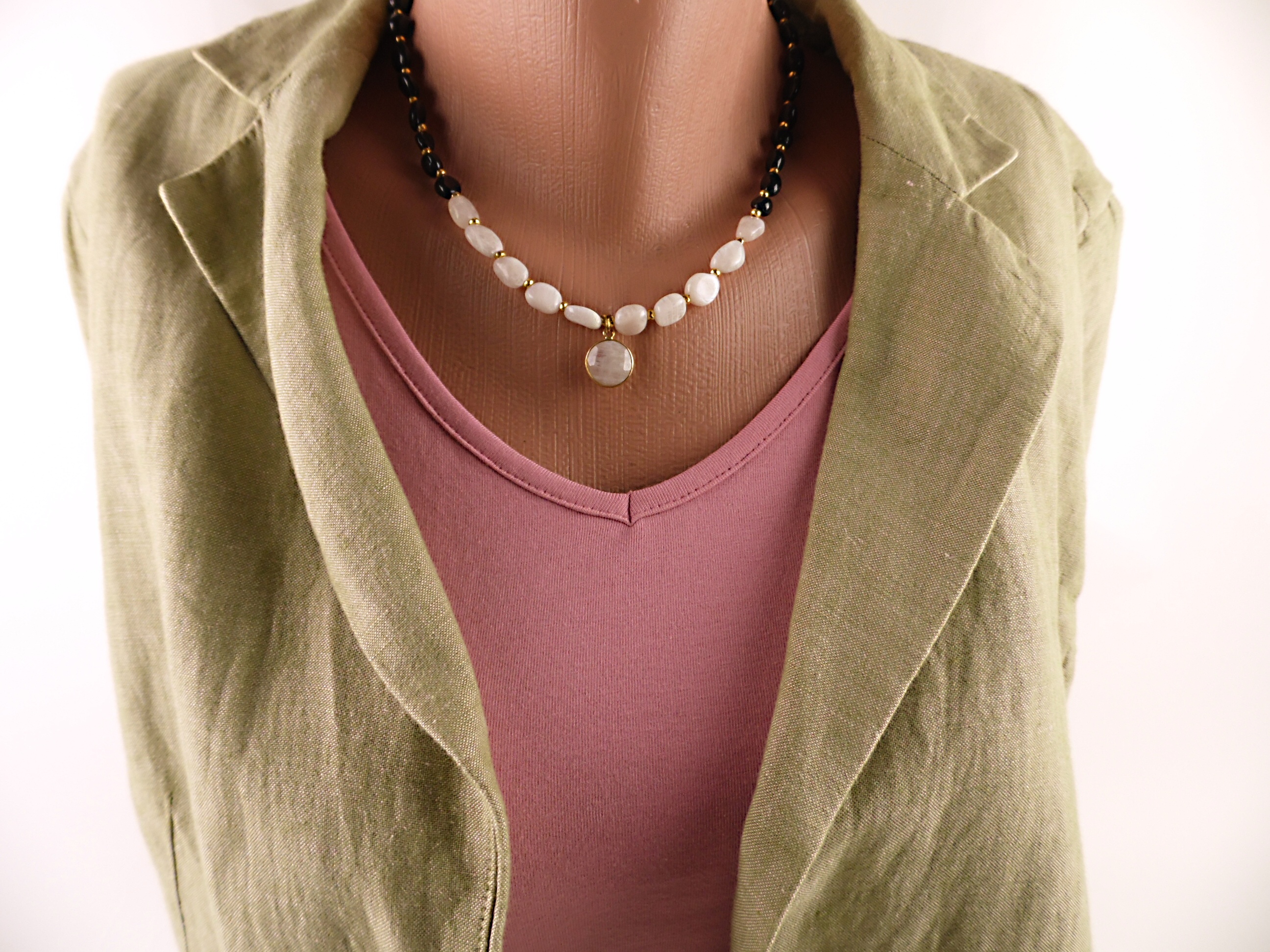 Naszyjnik i bransoletka z turmalinem - nr kat. 234, 234a