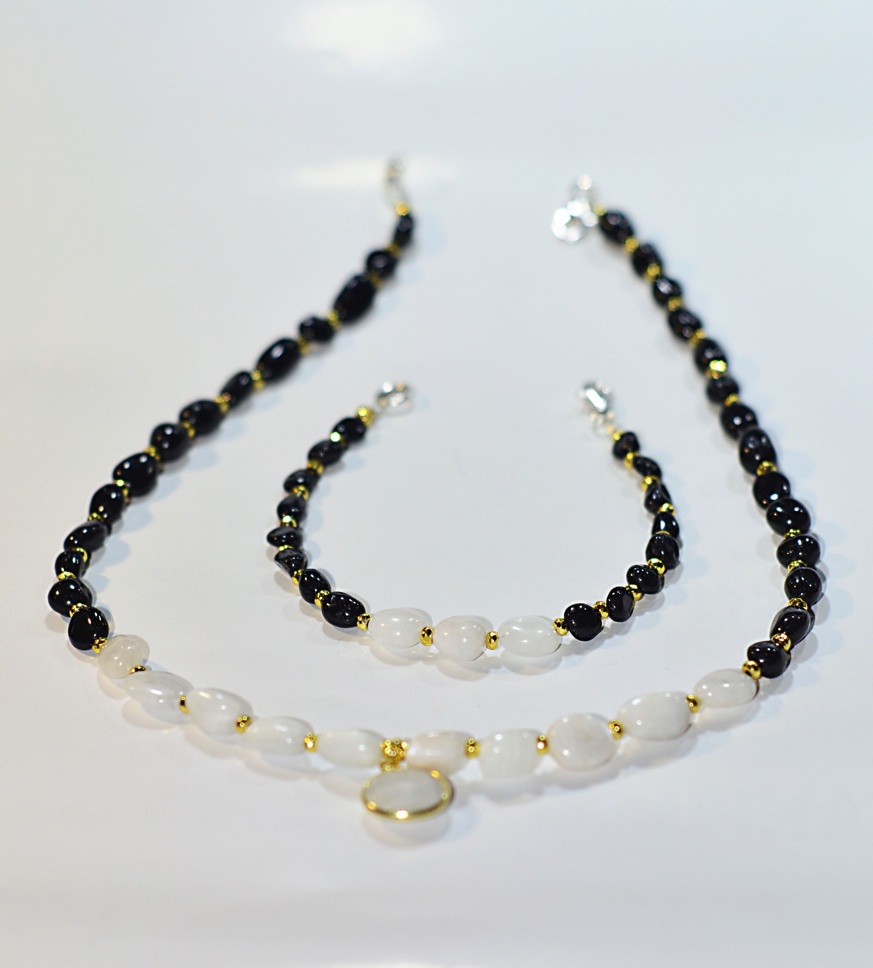 Naszyjnik i bransoletka z turmalinem - nr kat. 234, 234a