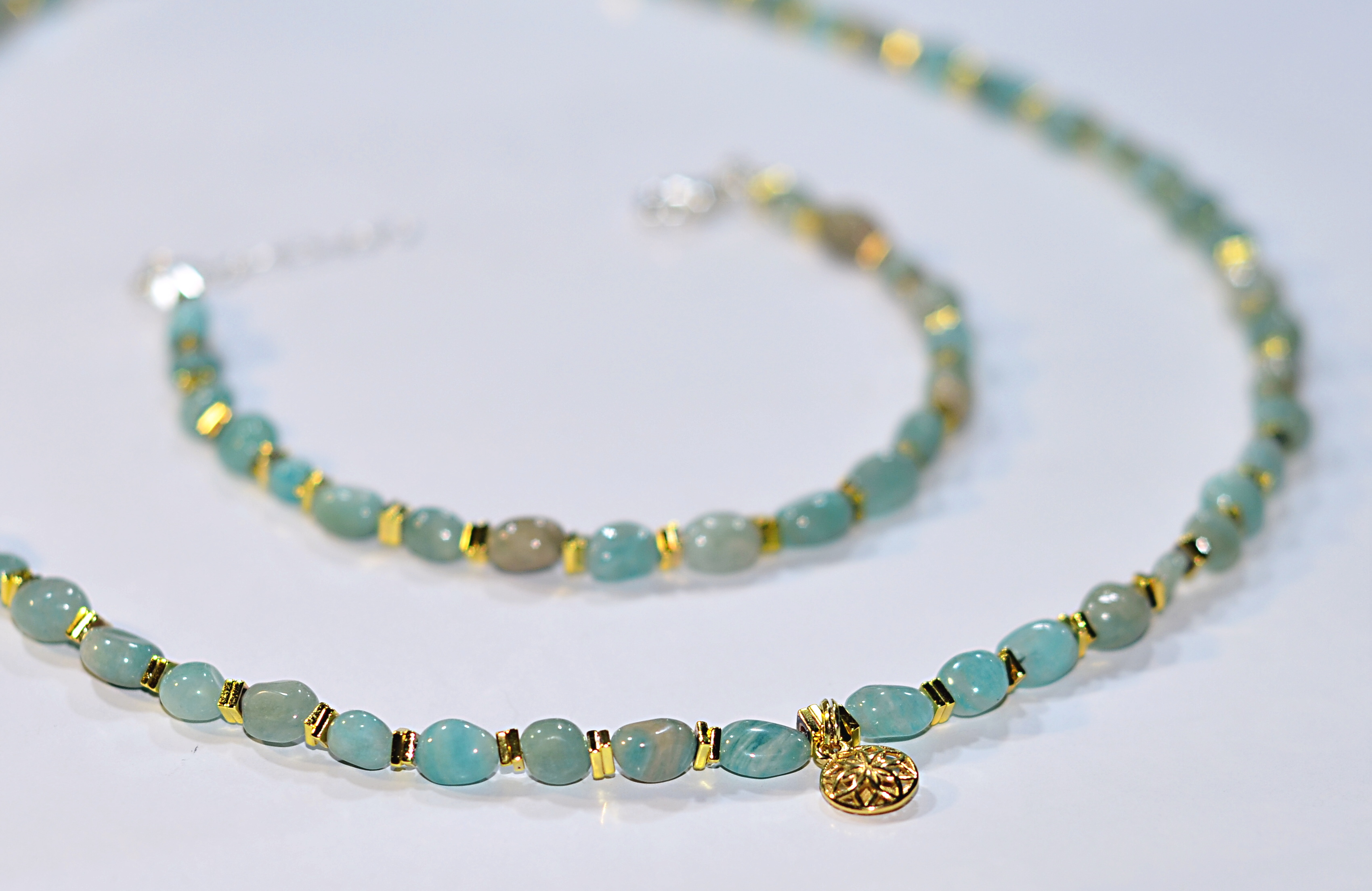 Naszyjnik i bransoletka z amazonitem - nr kat. 220, 220a