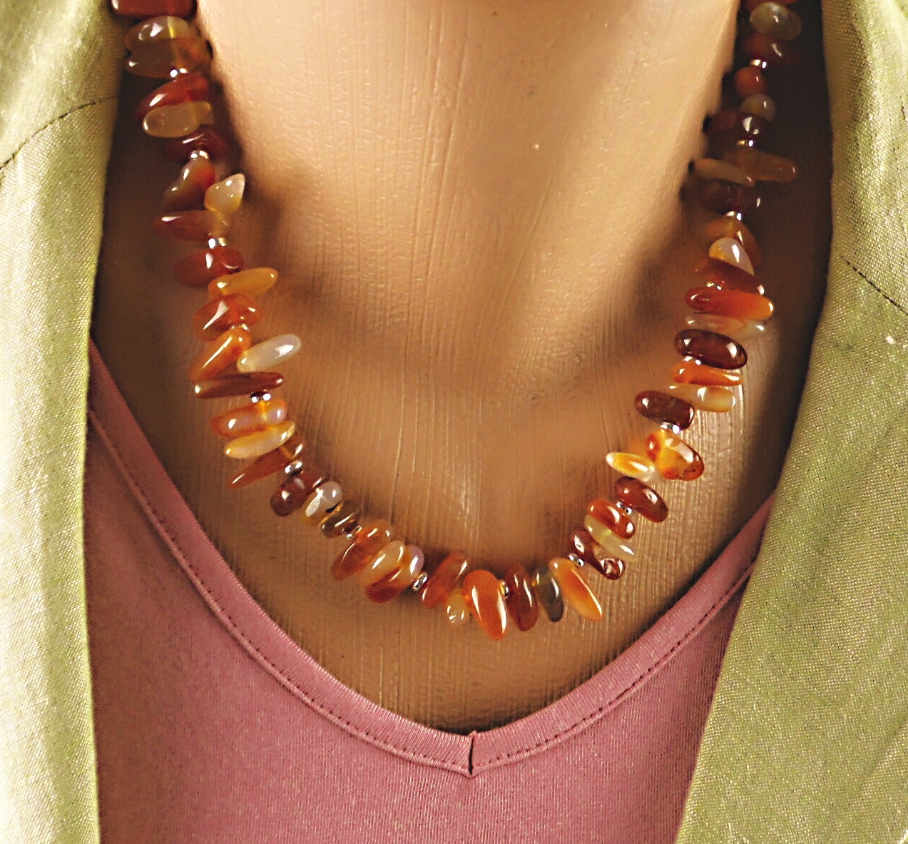 Naszyjnik z agatem - nr kat. 217