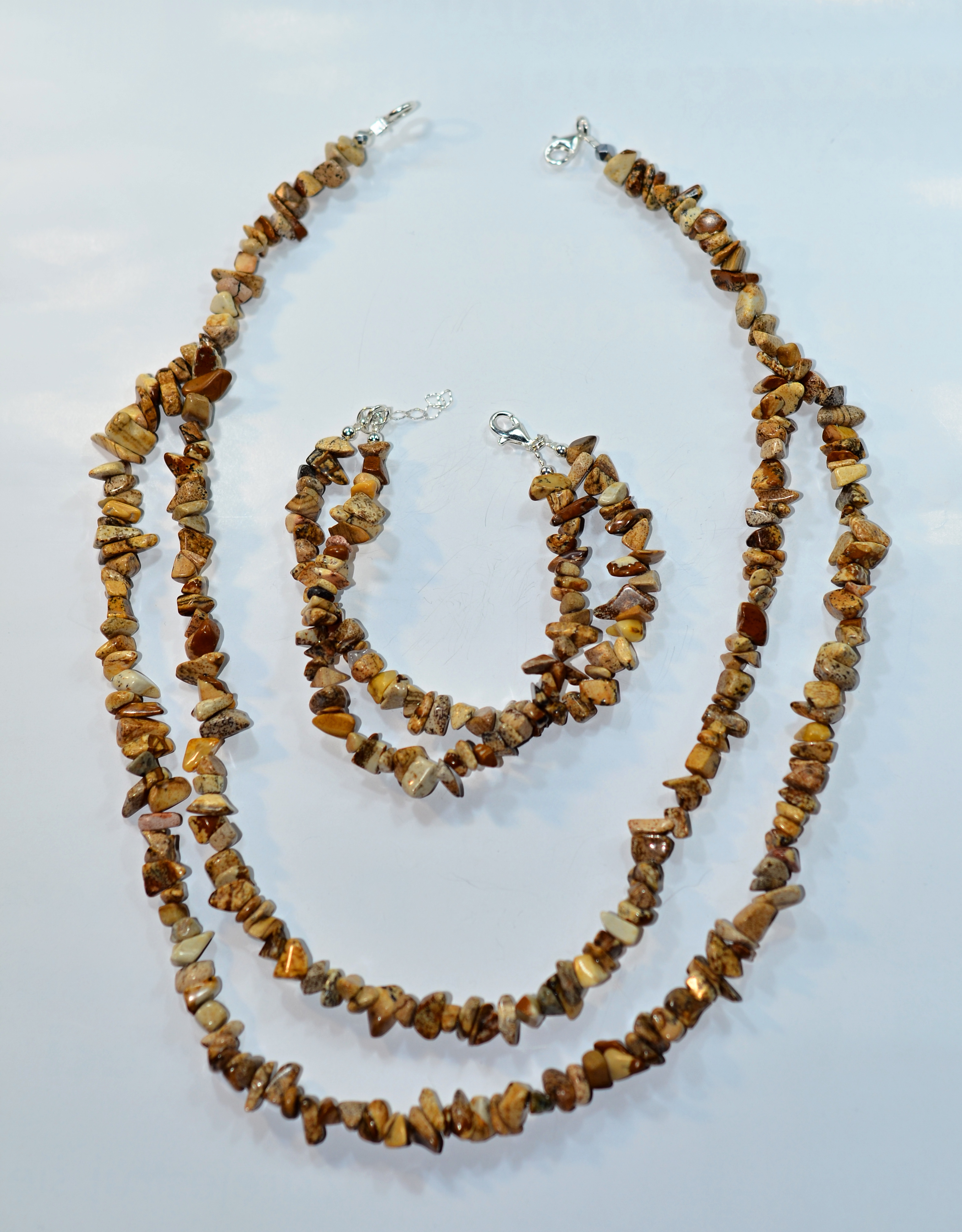 Naszyjnik i bransoletka z jaspiem - 219, 219a