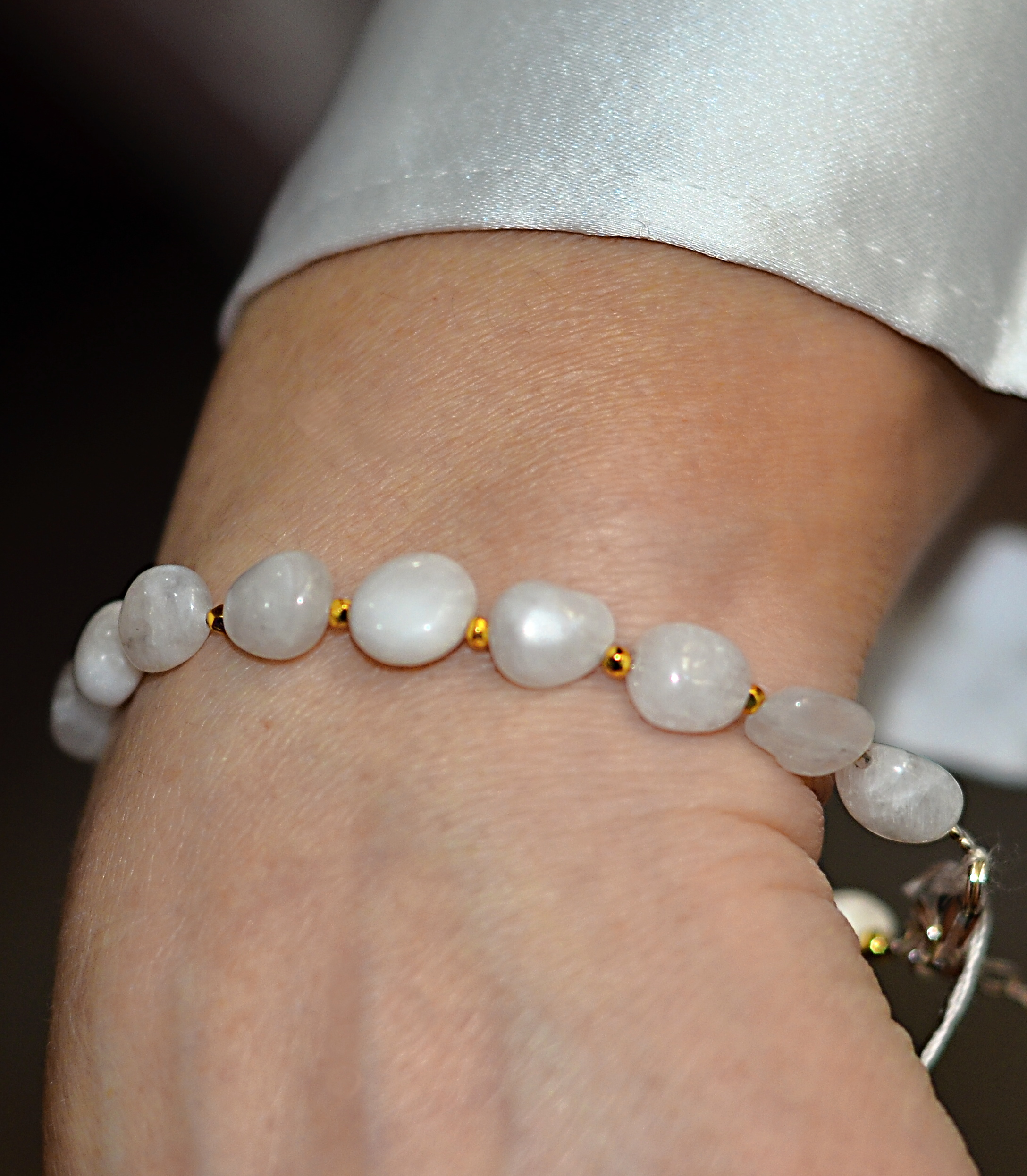 Naszyjnik i bransoeltka z kamieniem księżycowym - nr kat. 212, 212a