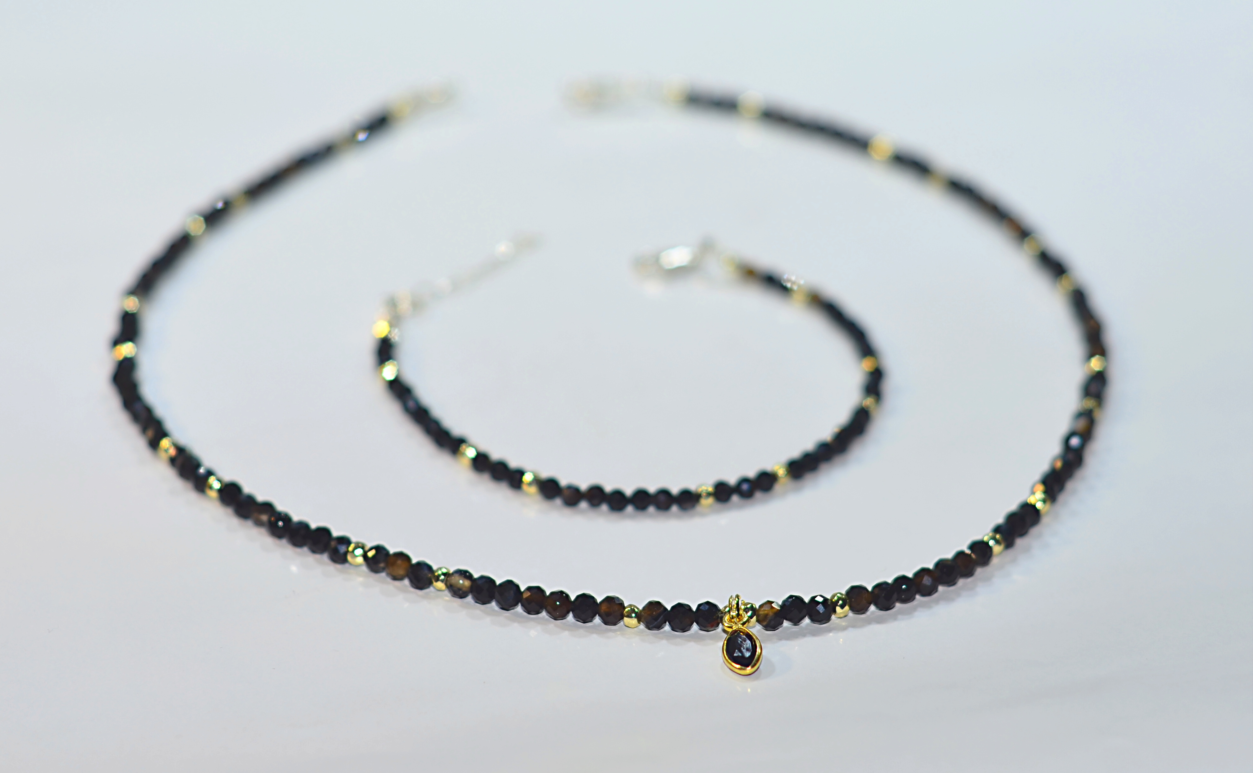 Naszyjnik i bransoletka z agatem - nr kat. 202, 202a