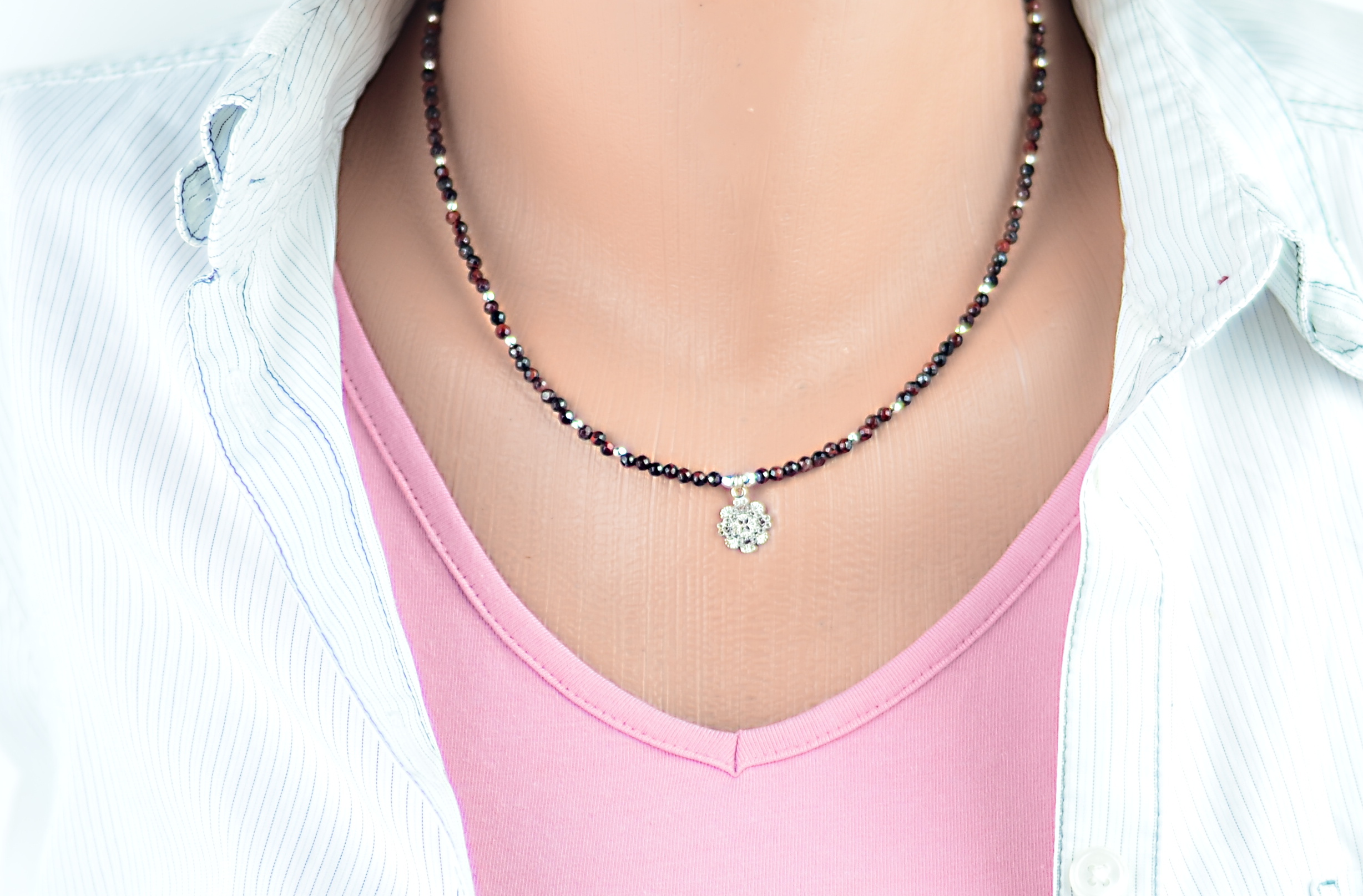 Naszyjnik i bransoletka z agatem - nr kat. 203, 203a