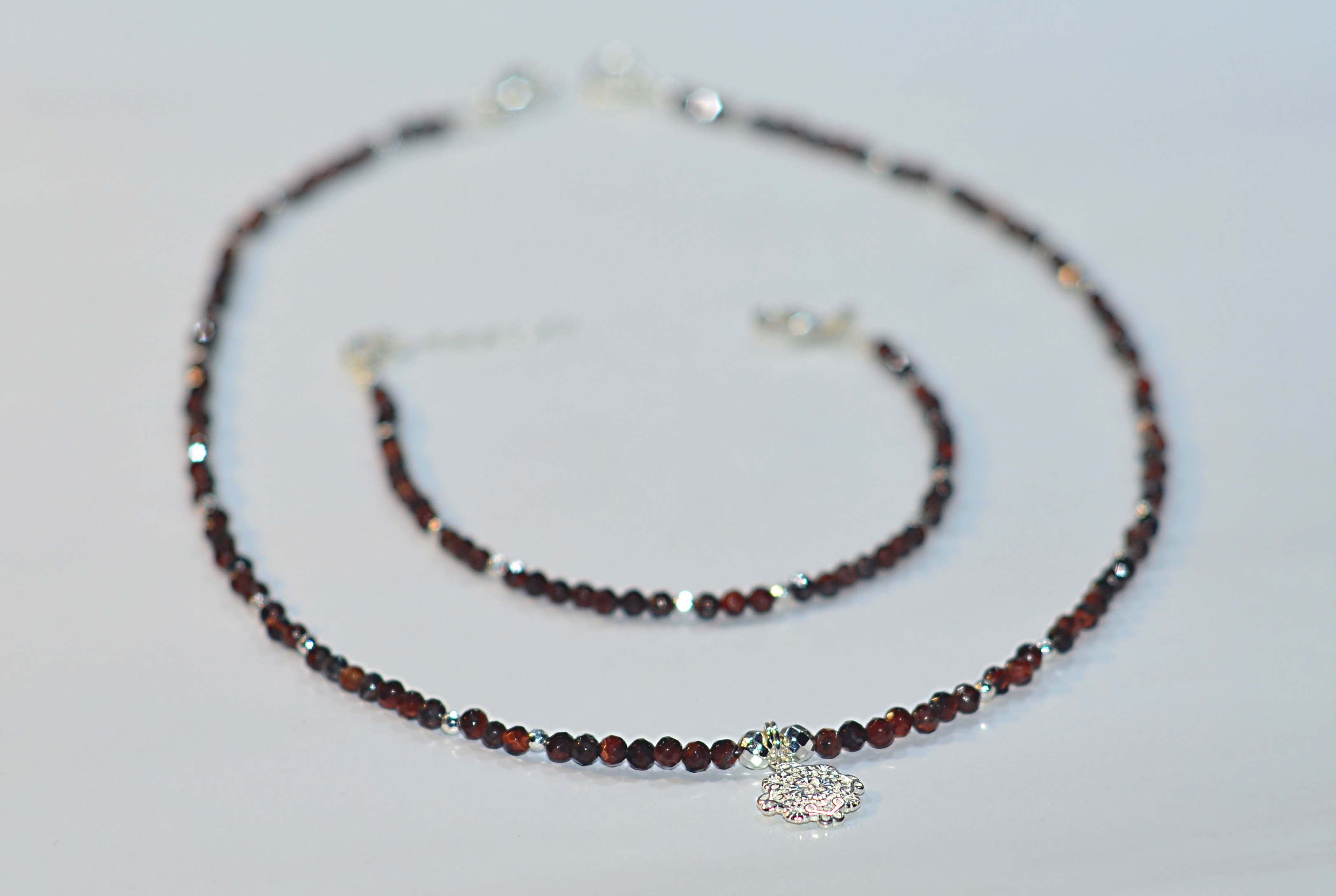 Naszyjnik i bransoletka z agatem - nr kat. 203, 203a