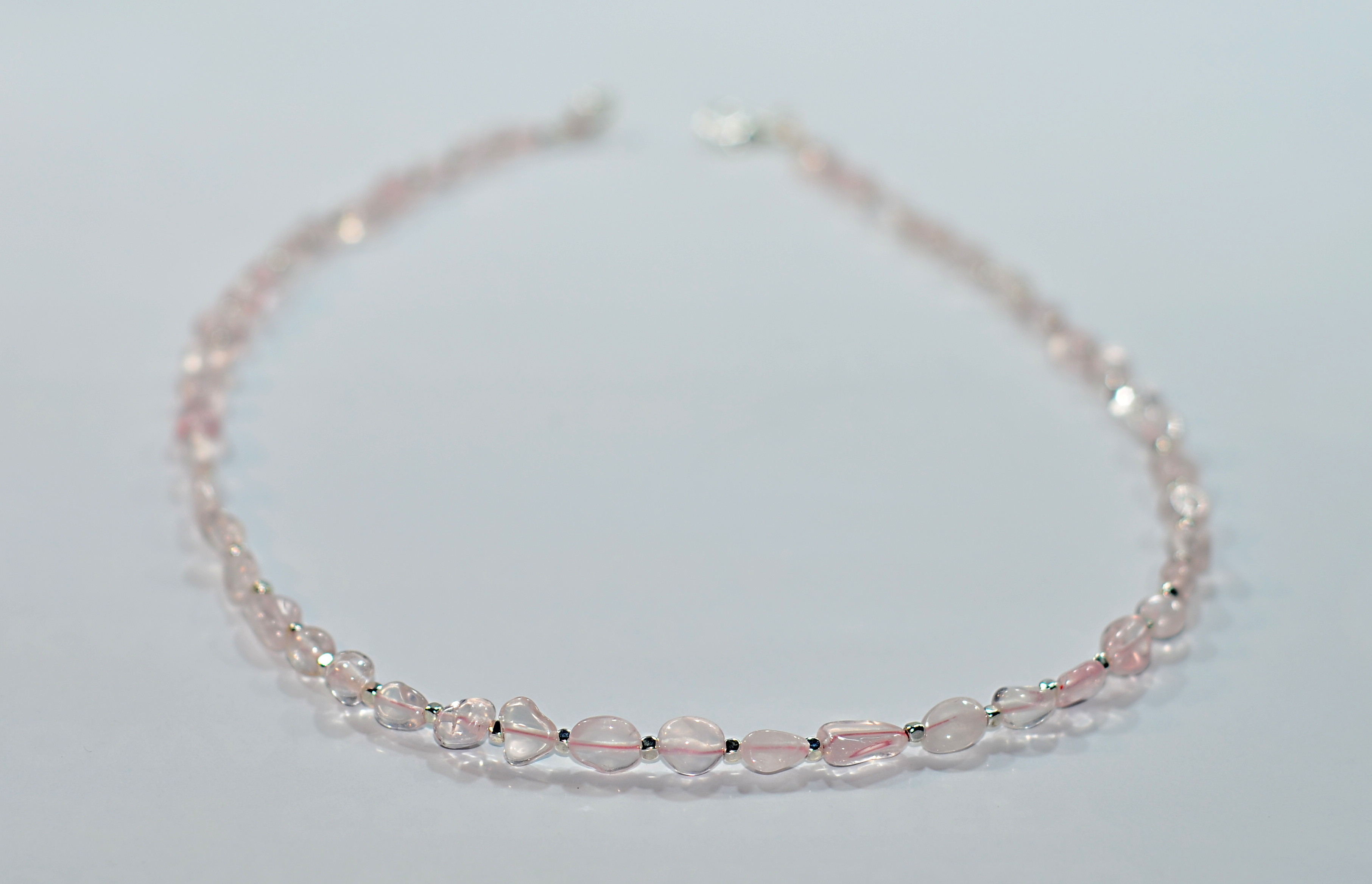 Naszyjnik i bransoletka z kwarcem różowym - nr kat. 210, 210a