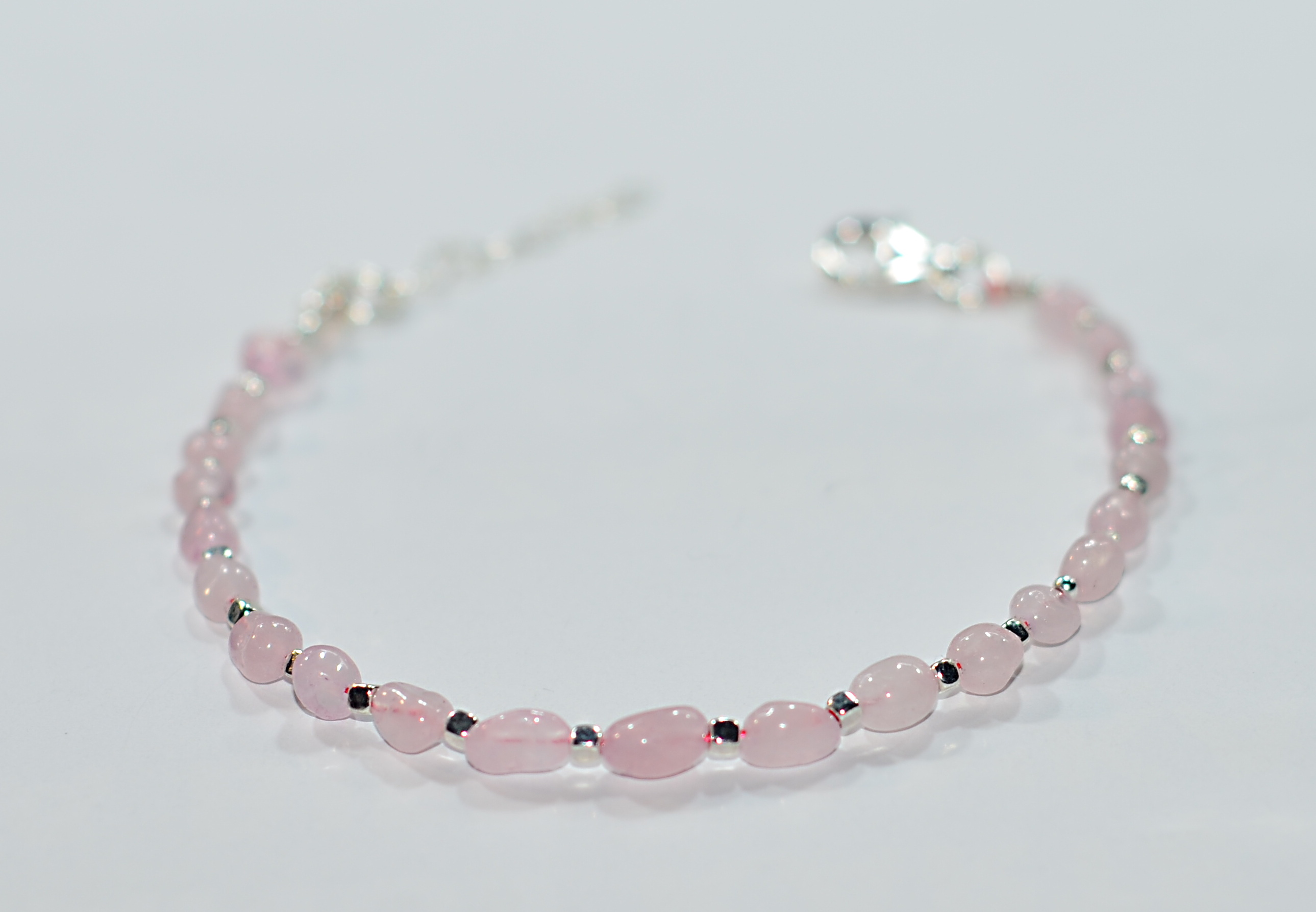 Naszyjnik i bransoletka z kwarcem różowym - 211, 211a