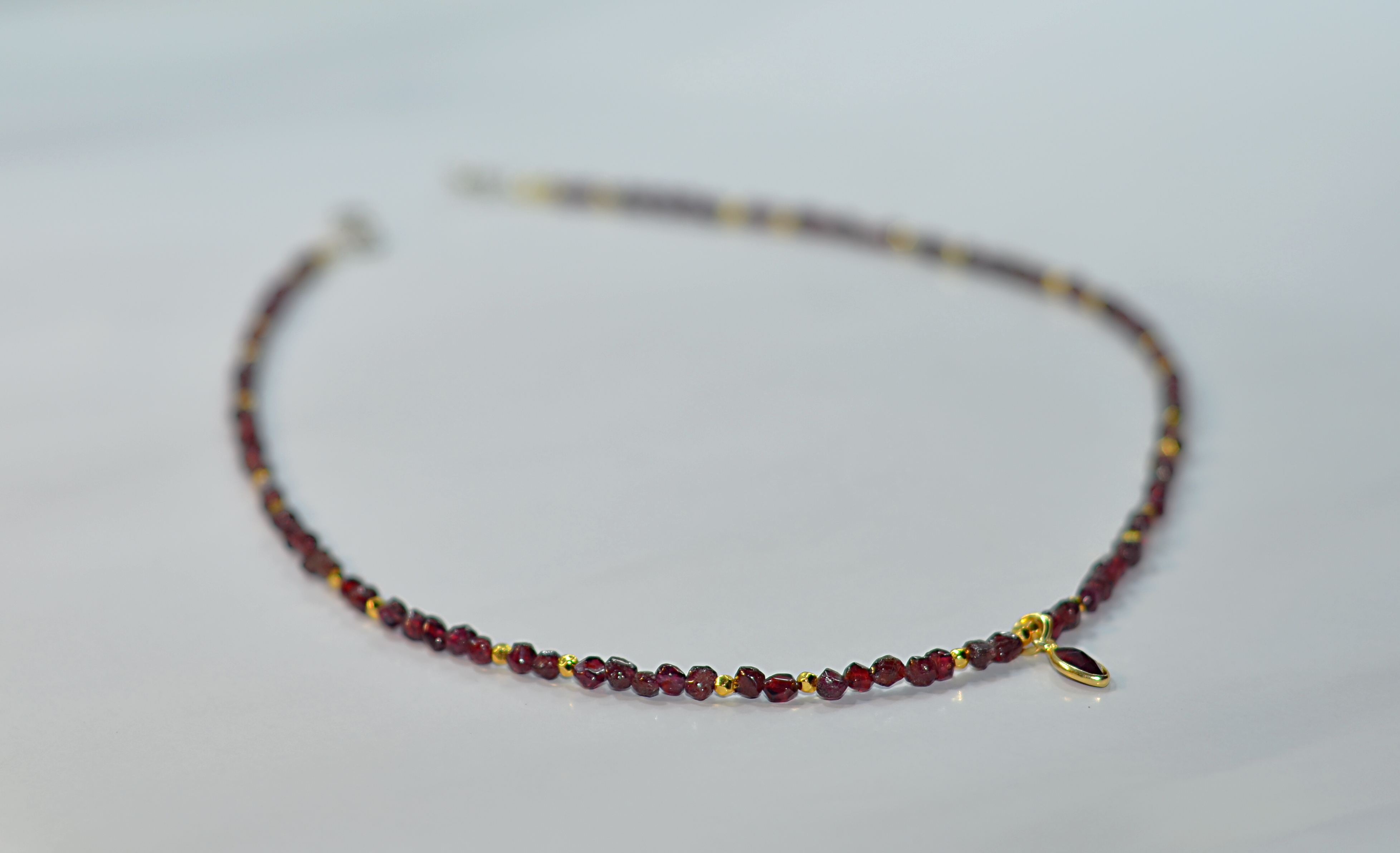 Naszyjnik i bransoletka z granatem - nr kat. 194, 194a