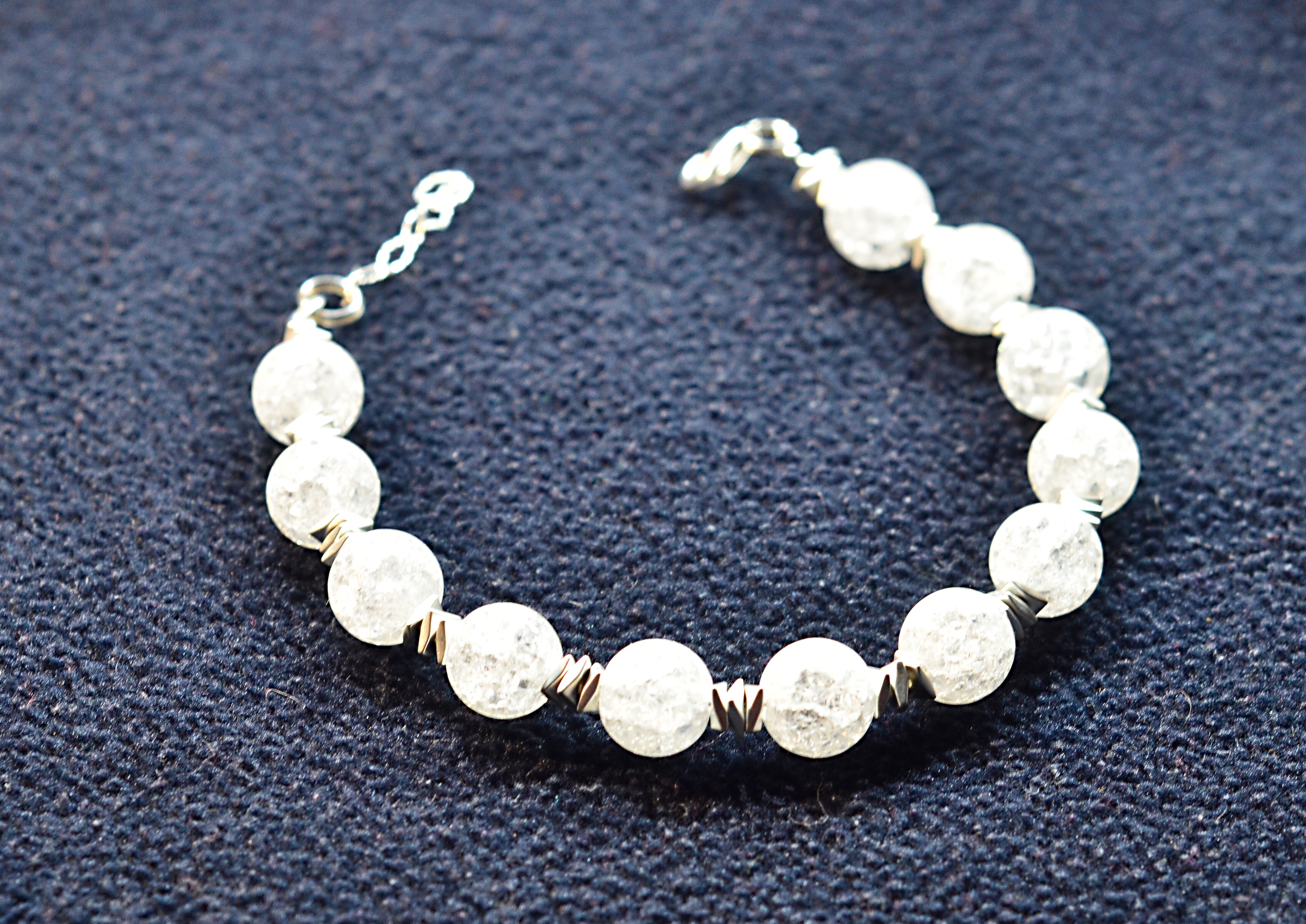 Naszyjnik i bransoletka z kryształem górskim - nr kat. 195, 195a