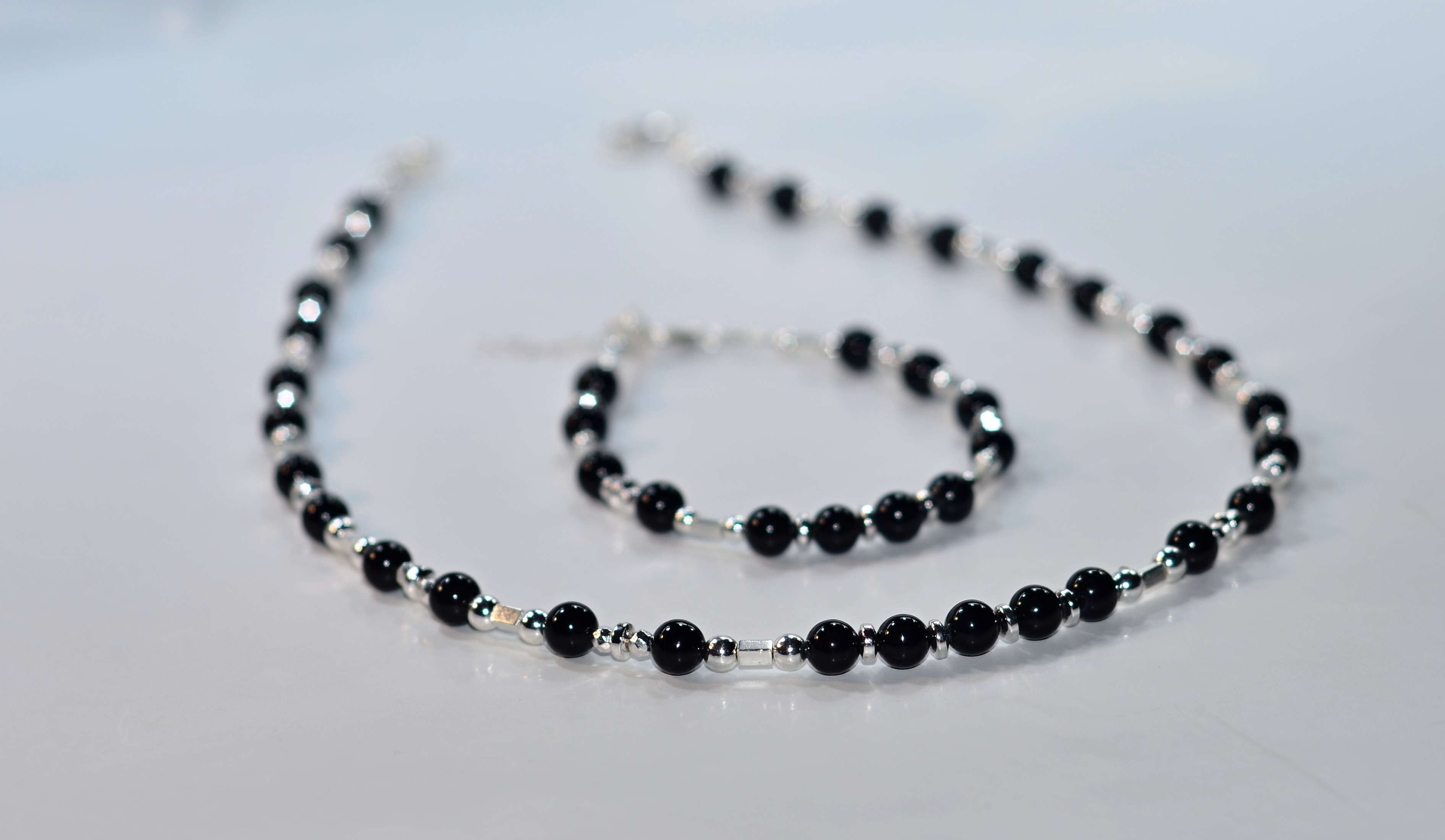 Naszyjnik i bransoletka z onyskem - nr kat. 197, 197a