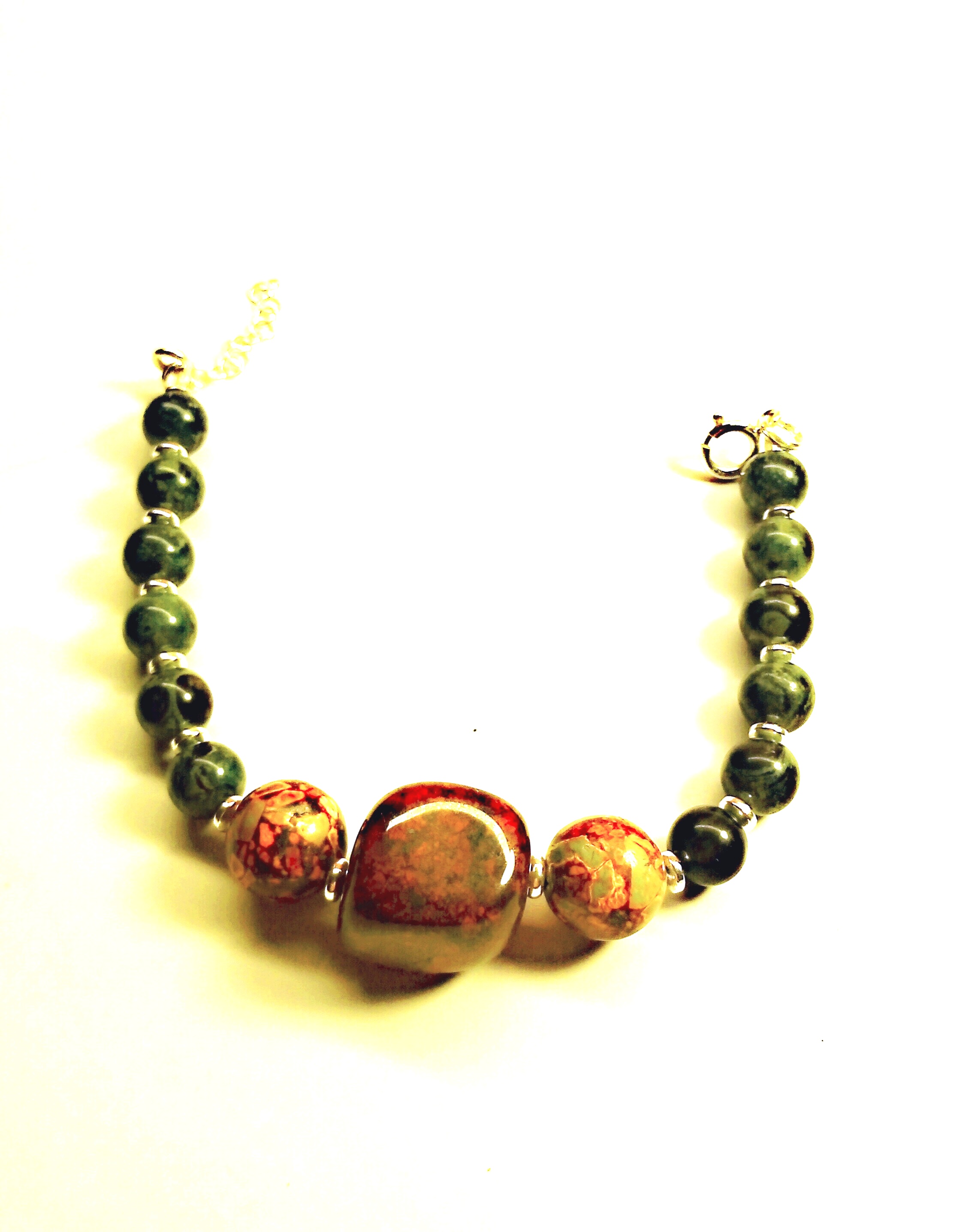 Naszyjnik i bransoletka z jaspisem - nr kat. 71, 71a