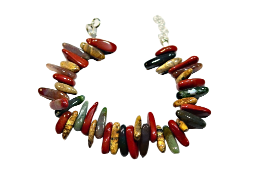 Naszyjnik i bransoletka z jaspisem - nr kat. 49, 49a