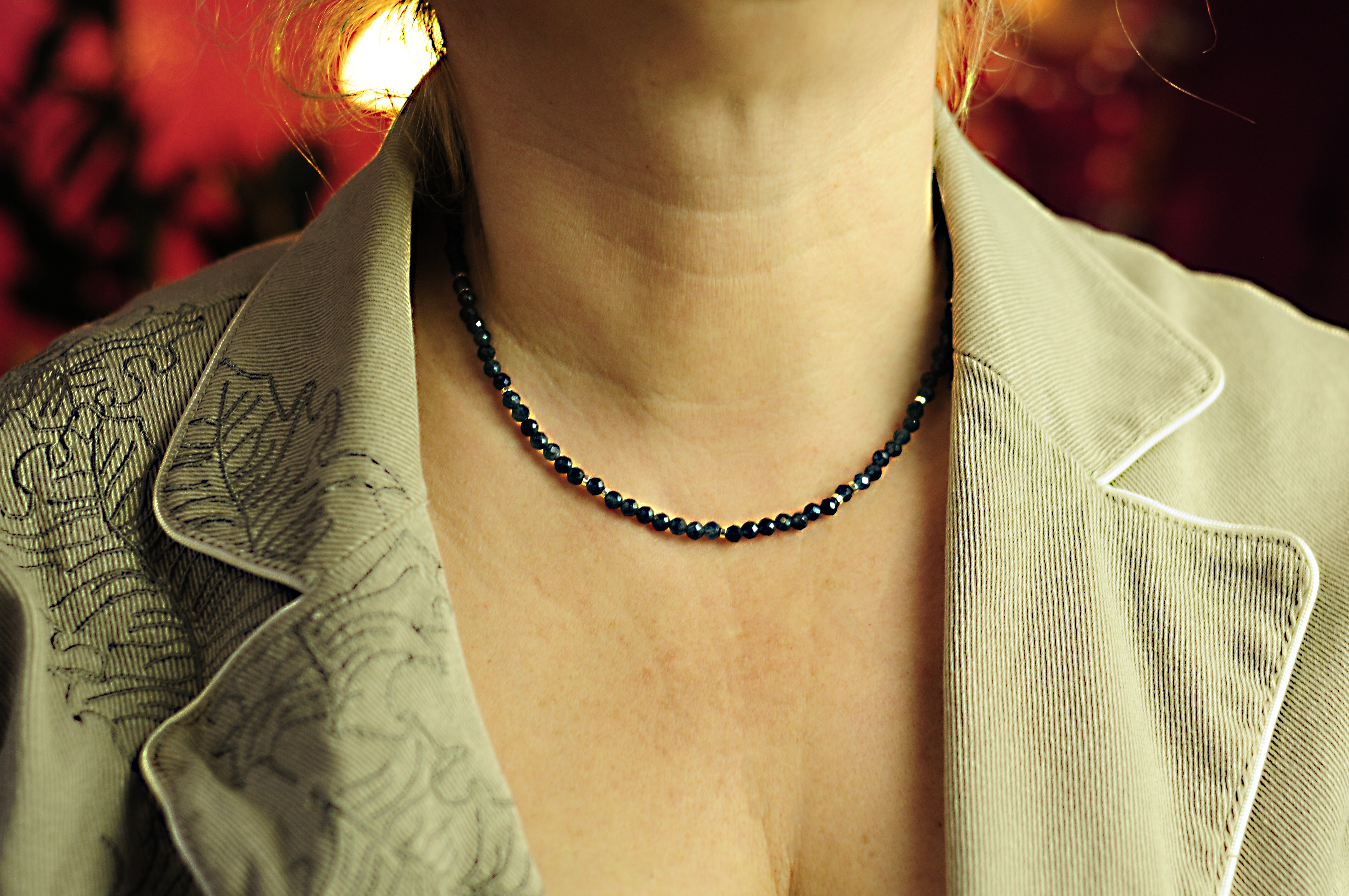 Naszyjnik i bransoletka z szafirem - nr kat. 370 i 370a