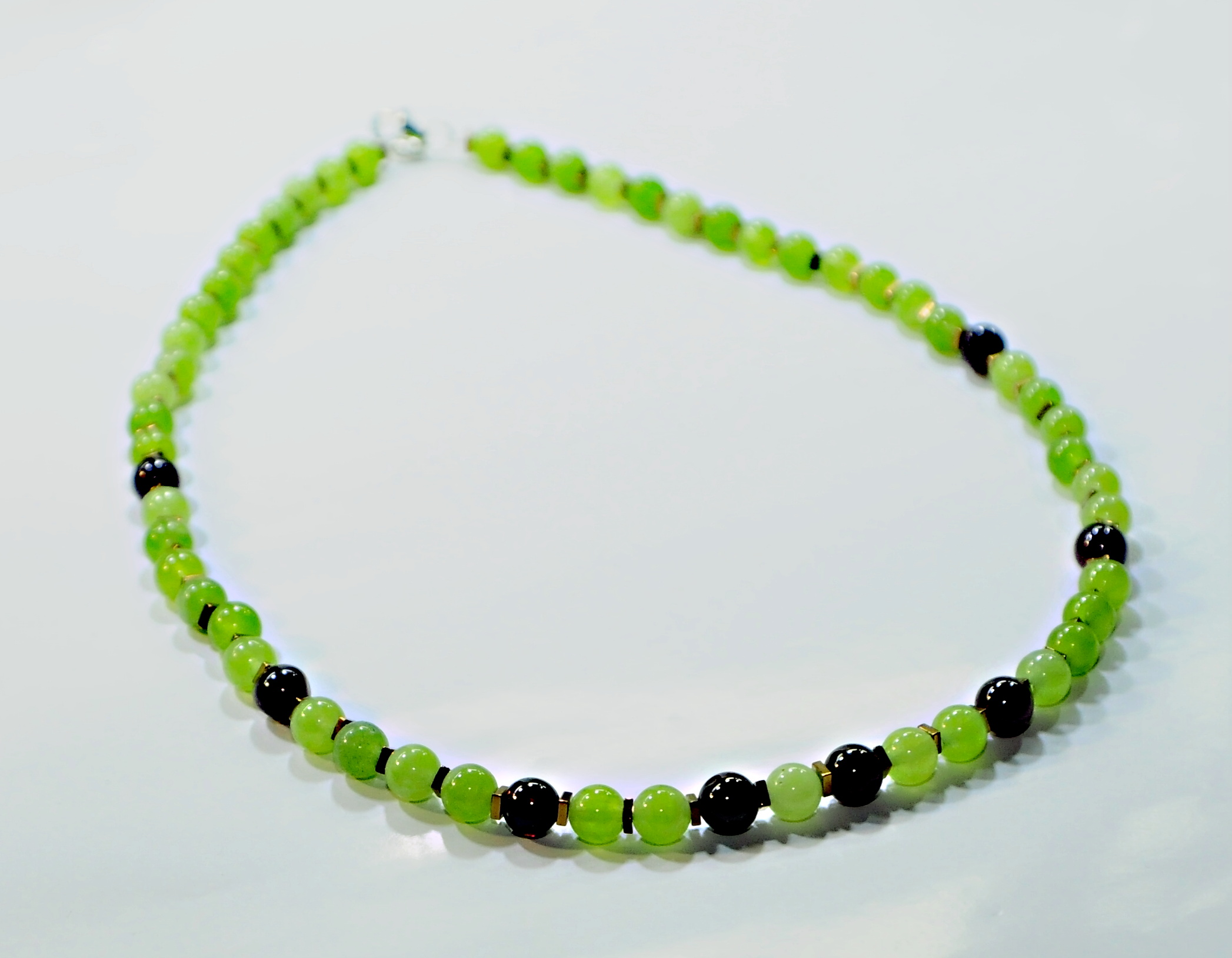 Naszyjnik z oliwiniem i granatem - nr kat. 366