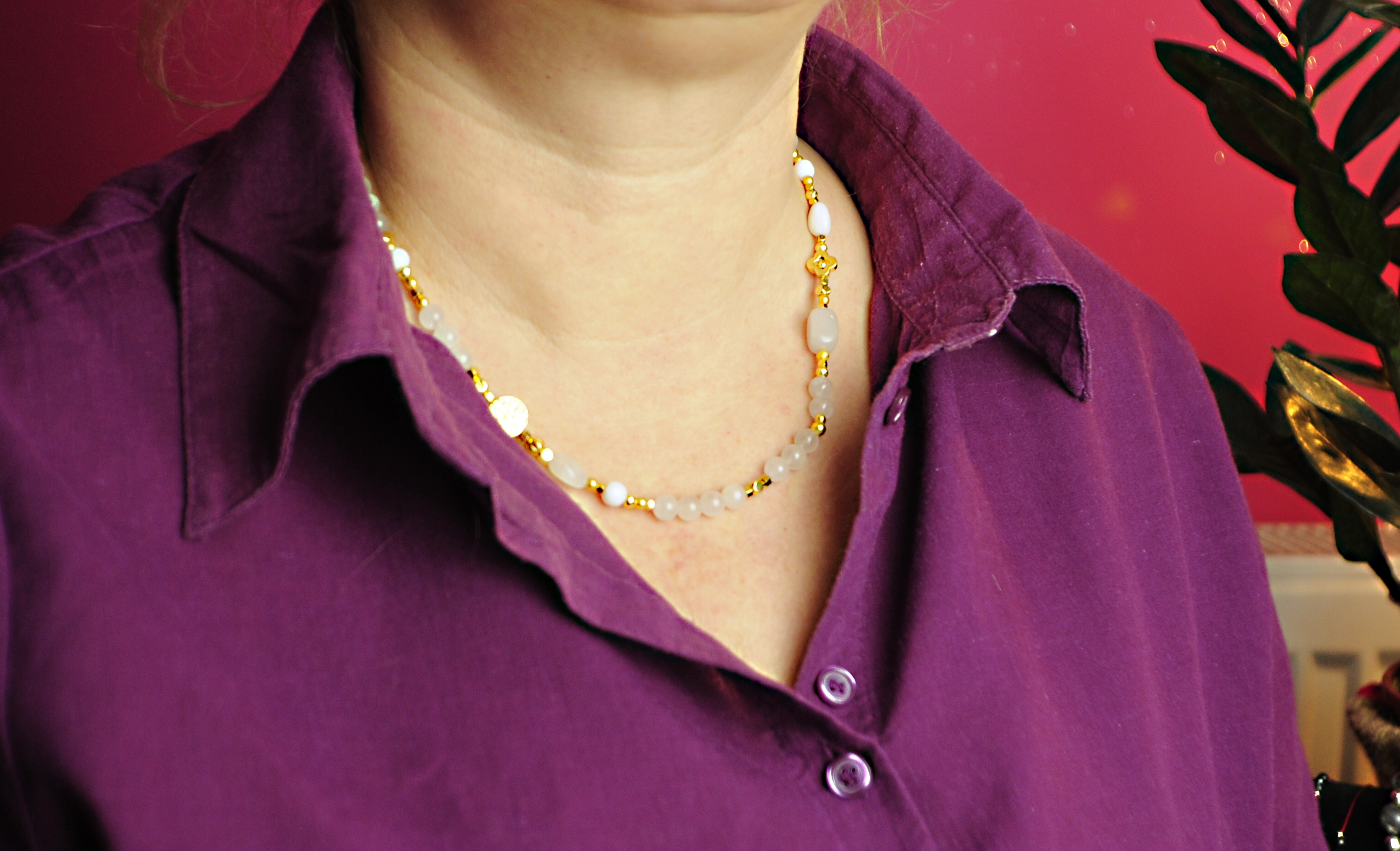 Naszyjnik z kryształem górskim - nr kat. 373 