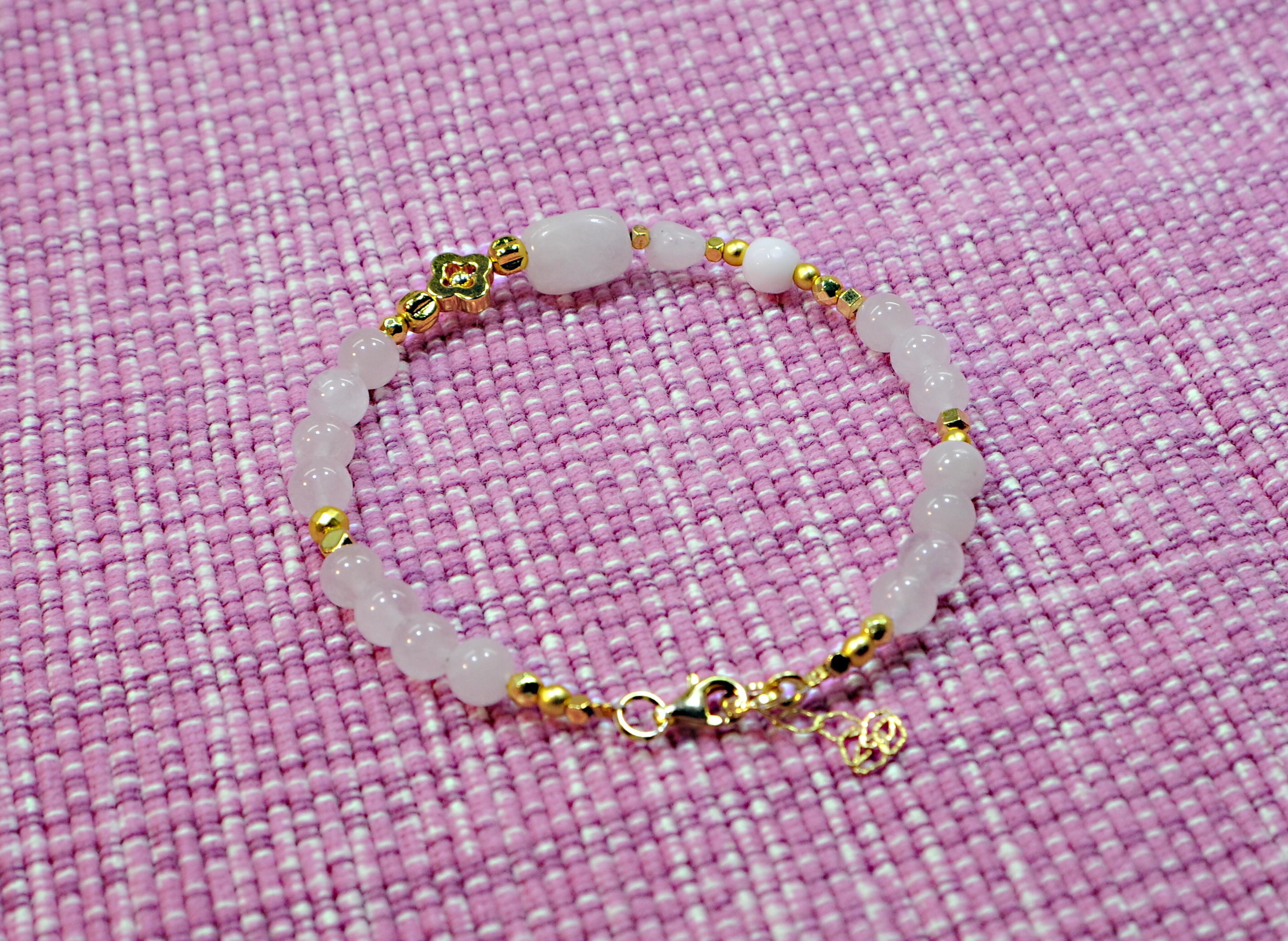 Bransoletka z kryształem górskim - 373a