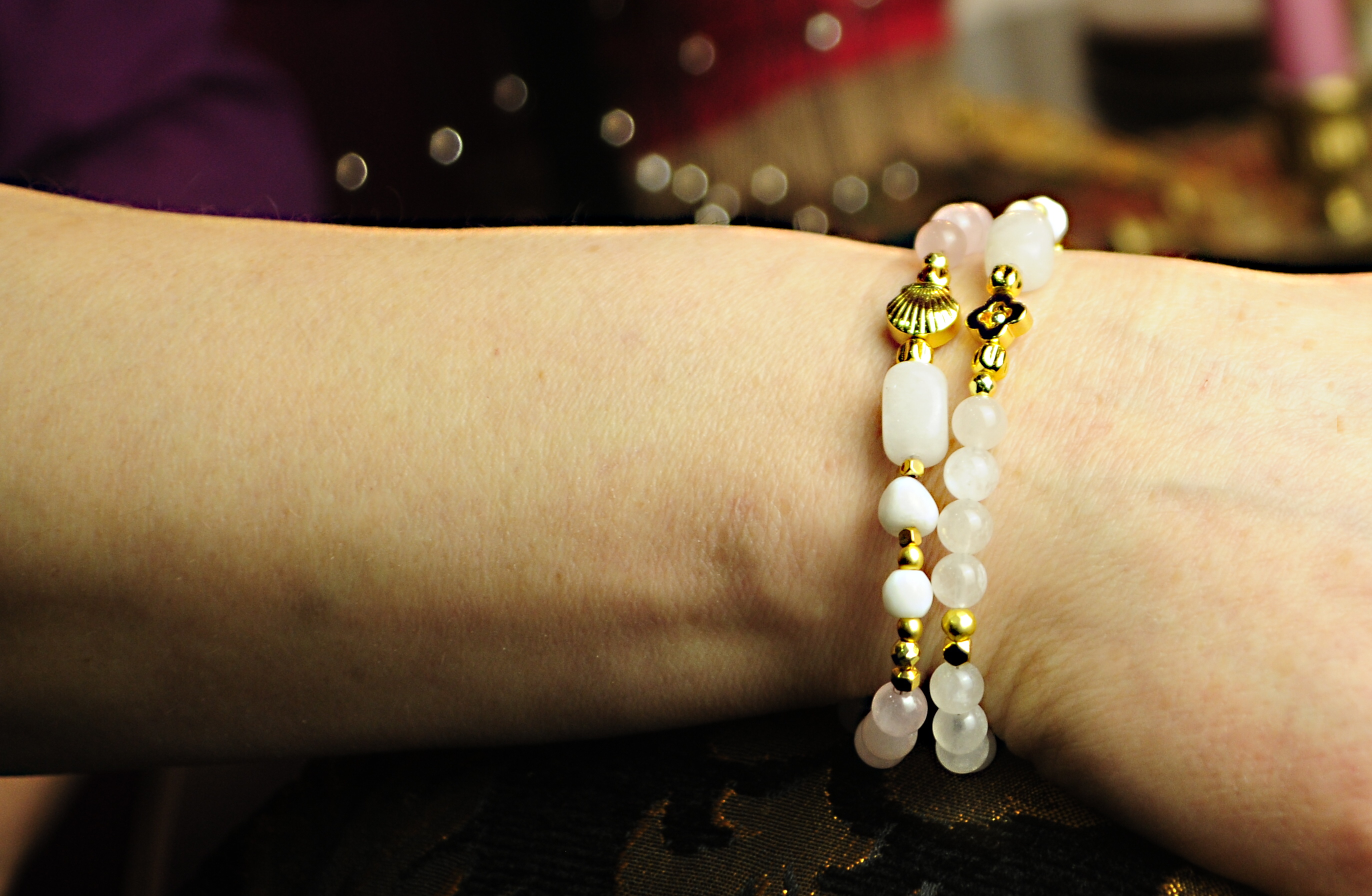 Bransoletka z kryształem górskim - 373a